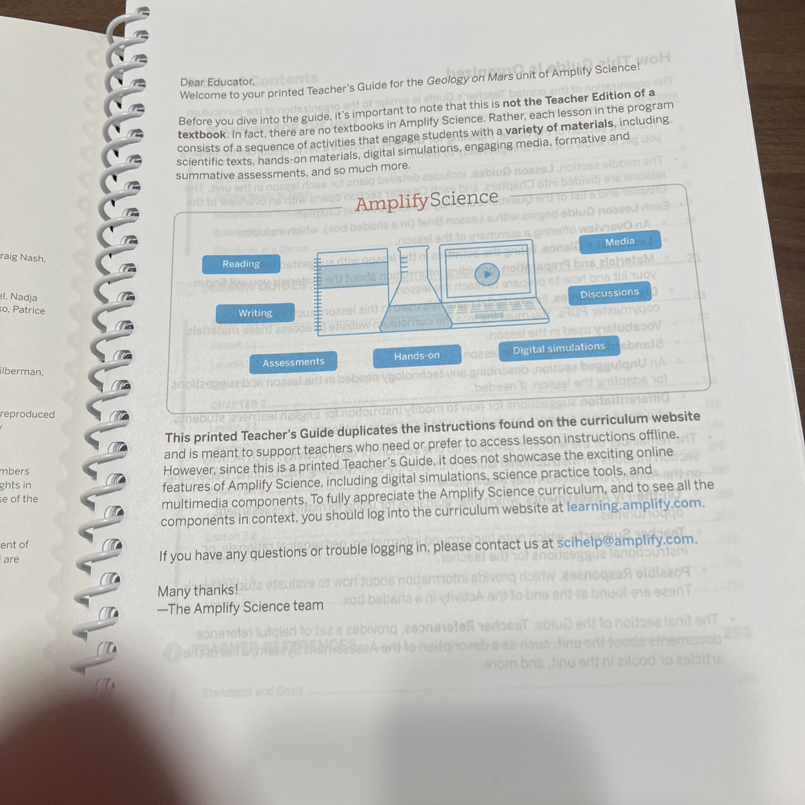 Amplify Science, Louisiana Edition, Teacher’s Guide , Geology On Mars