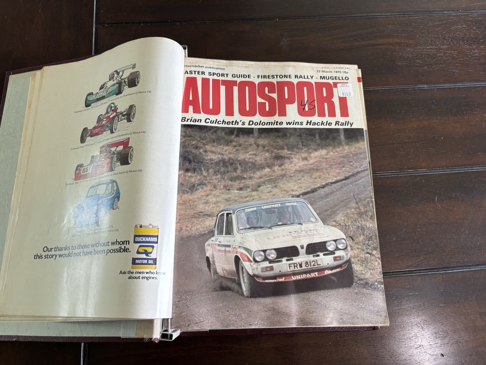 March 1975 – July 1975 AUTOSPORT Magazines (14) In Custom Binder