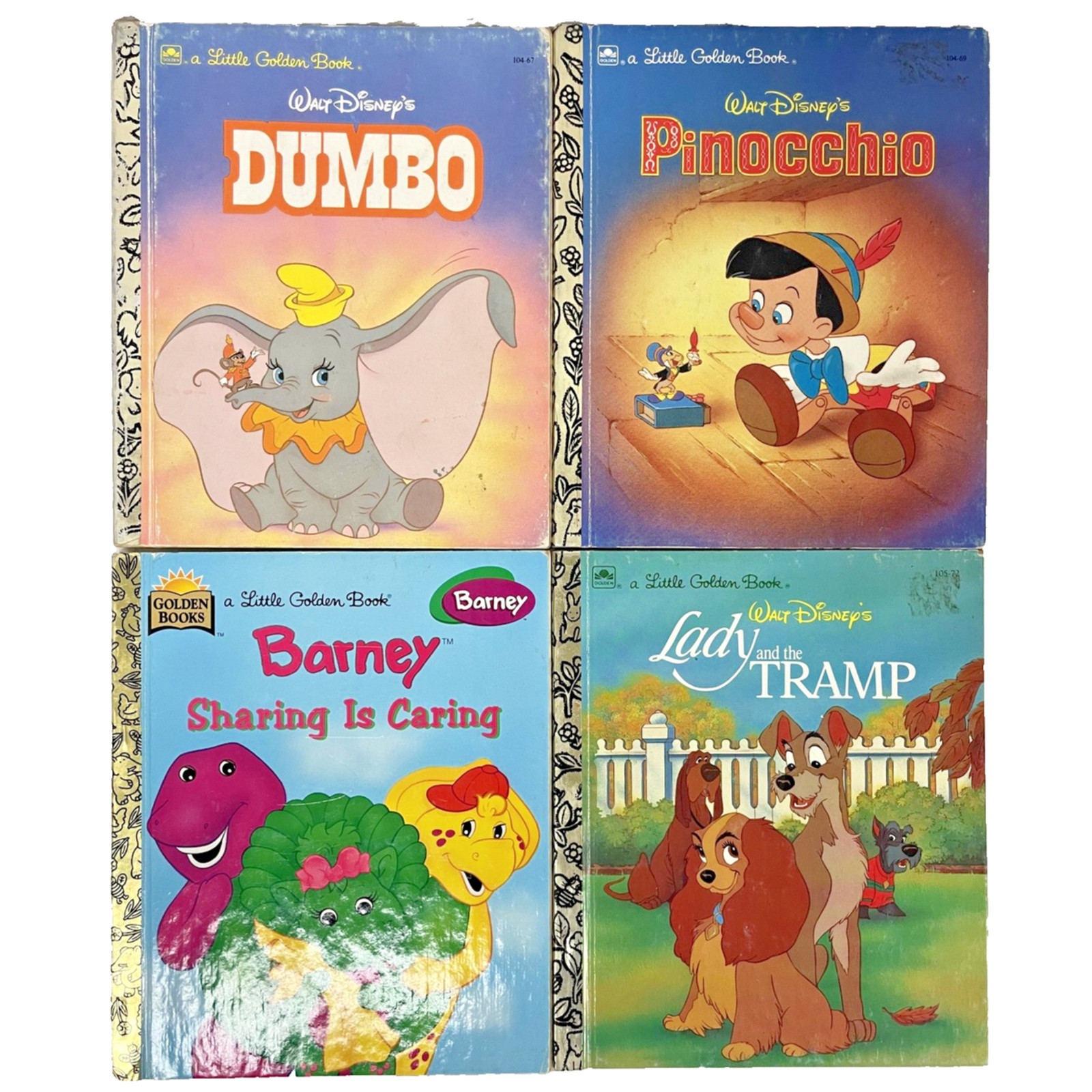 14 Vintage Little Golden Books Dated 80s & 90s Snow White, Dumbo, Little Mermaid