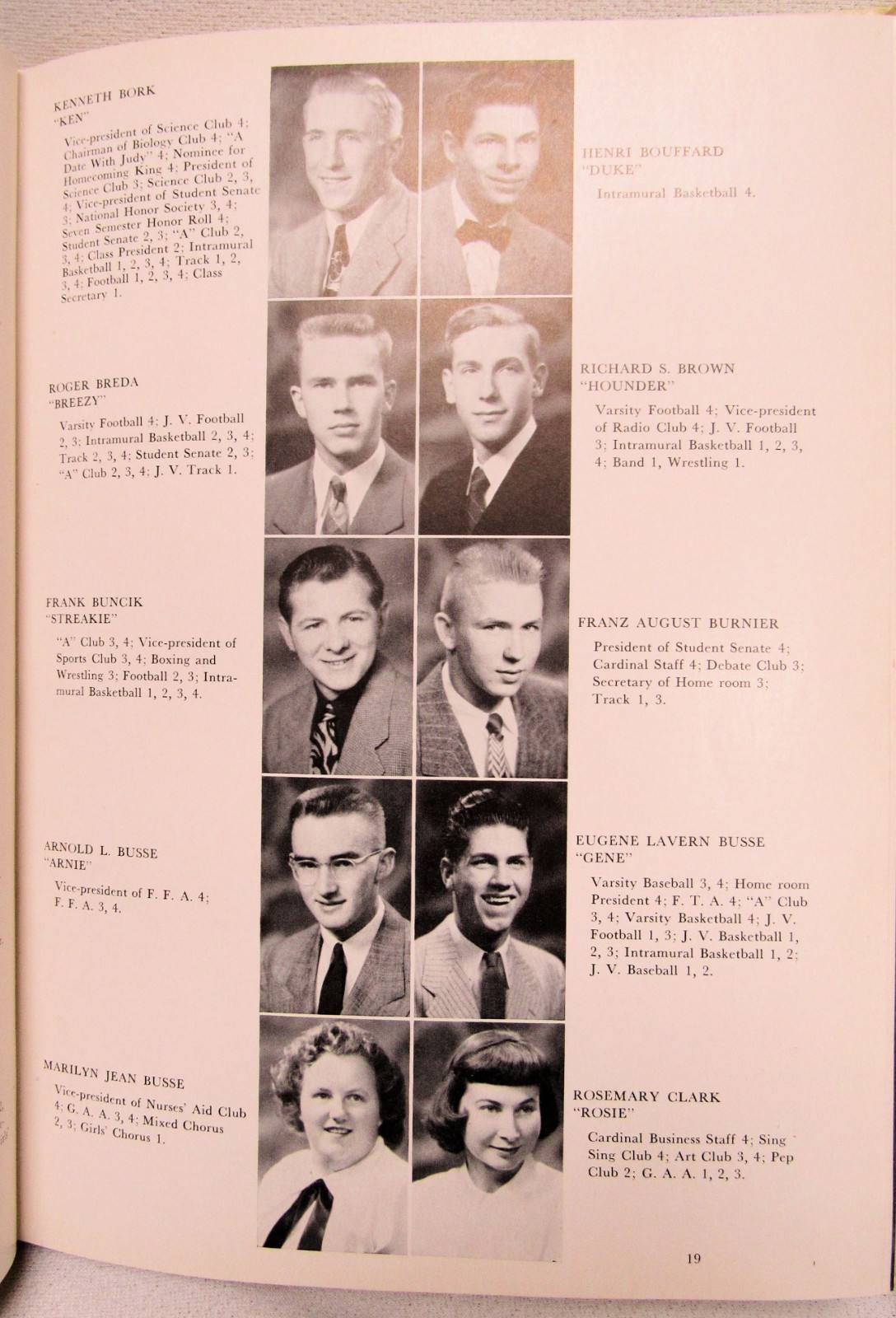 1949 The Heights Arlington Heights Illinois High School Yearbook Book