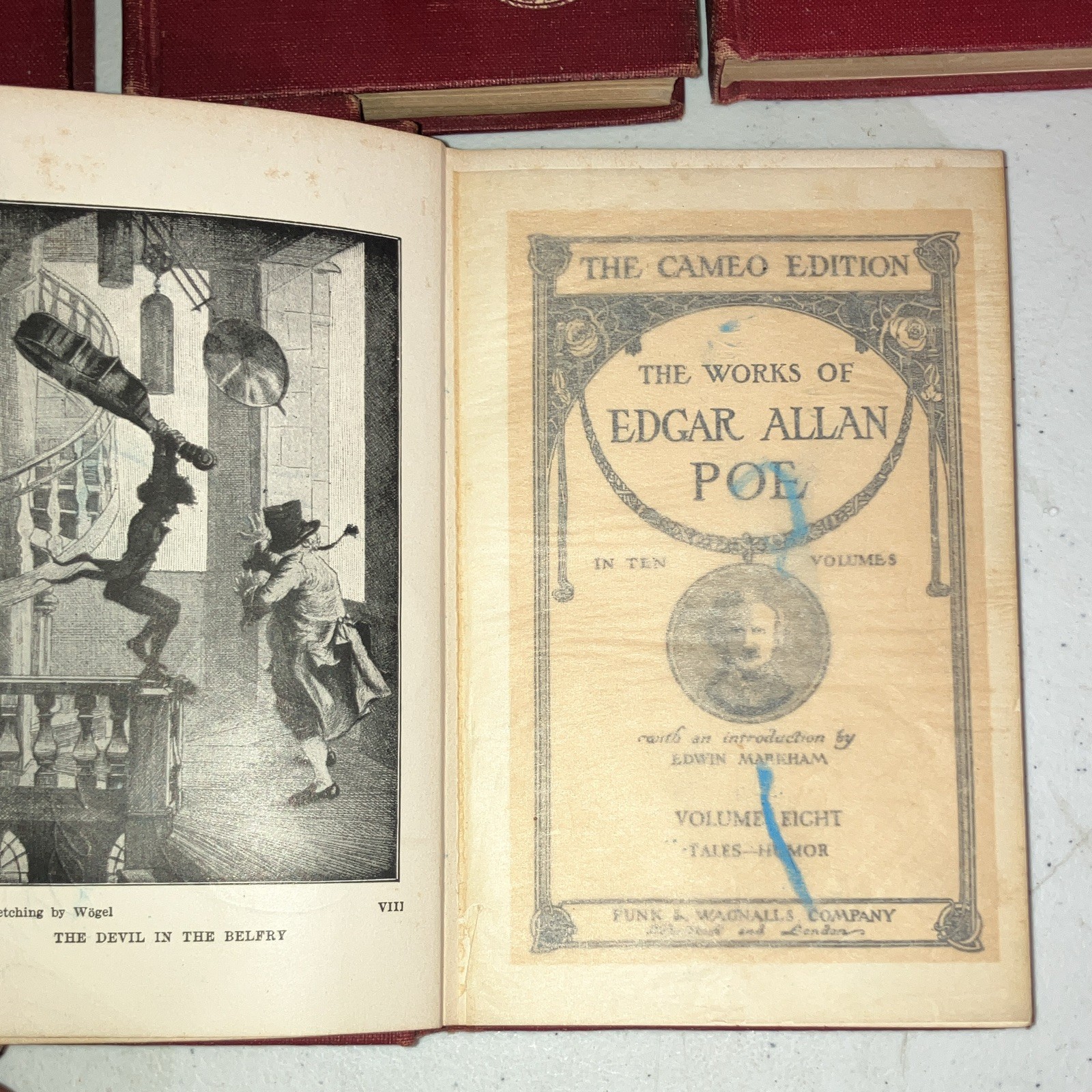 Edgar Allan Poe Cameo Edition Illustrated Set 1904 7 Volumes.The Cameo Edition