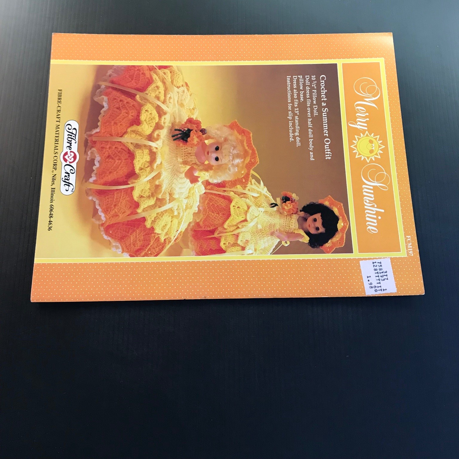 Merry Sunshine Crochet a Summer Outfit Doll Pillow Dress FCM197 Pattern Book
