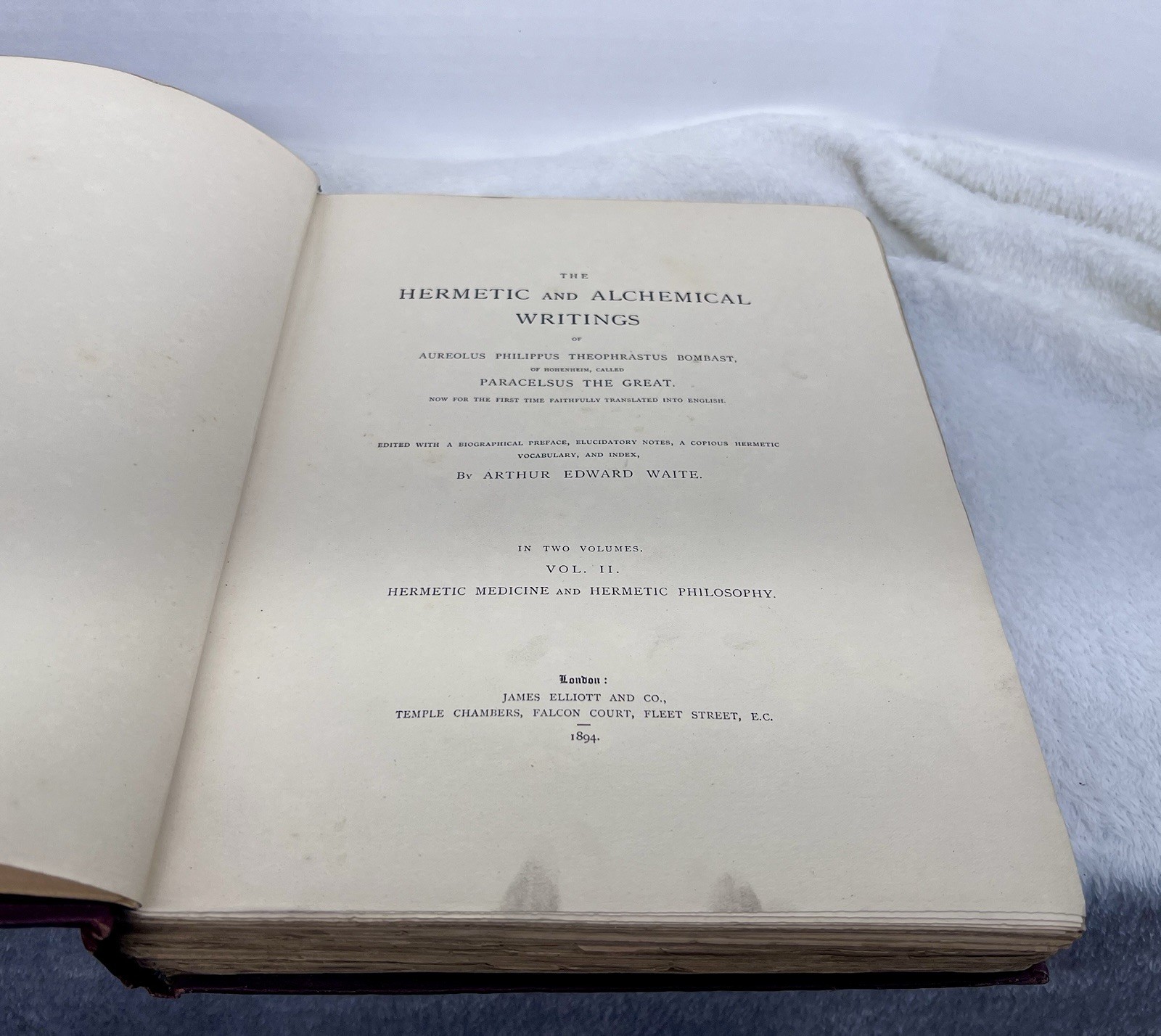 The Hermetic & Alchemical Writings of Paracelsus – First Edition – 1894 – 2 VOL.