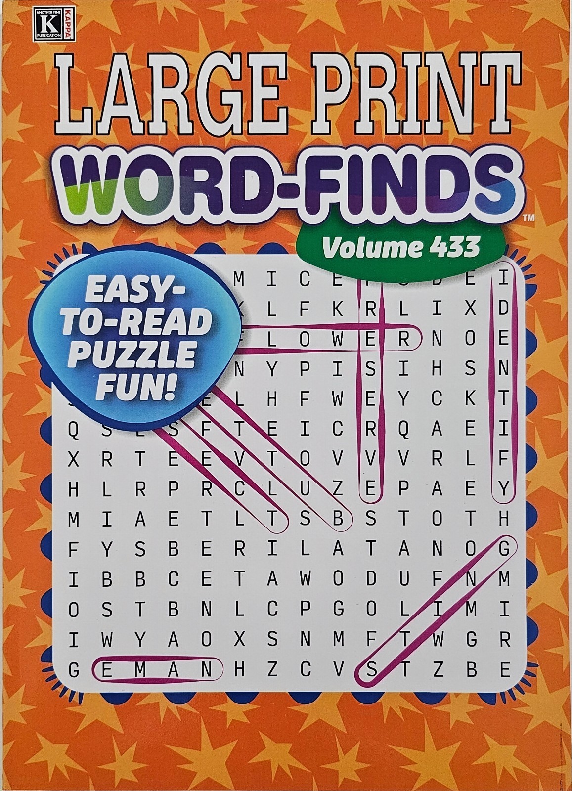 5 New Large Print Word-Finds Puzzle Books Kappa Games Vol #431-454~ Search,Hunt