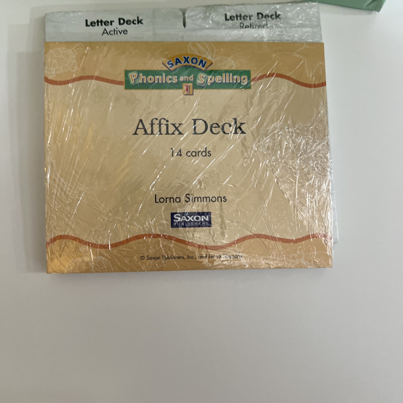 Saxon phonics and spelling REVIEW DECKS GRADE 1, w/classroom box (2003)
