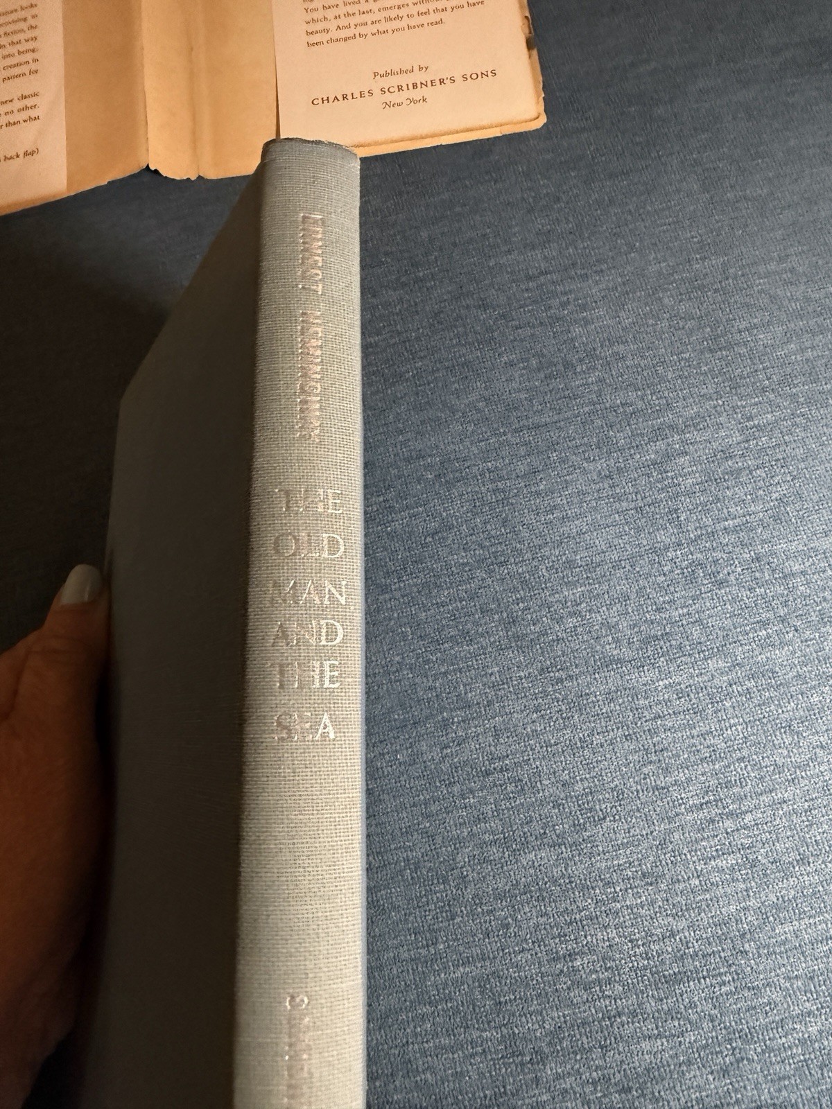Hemingway Old Man and the Sea 1952 Scribner’s DJ Early Printing HC VG