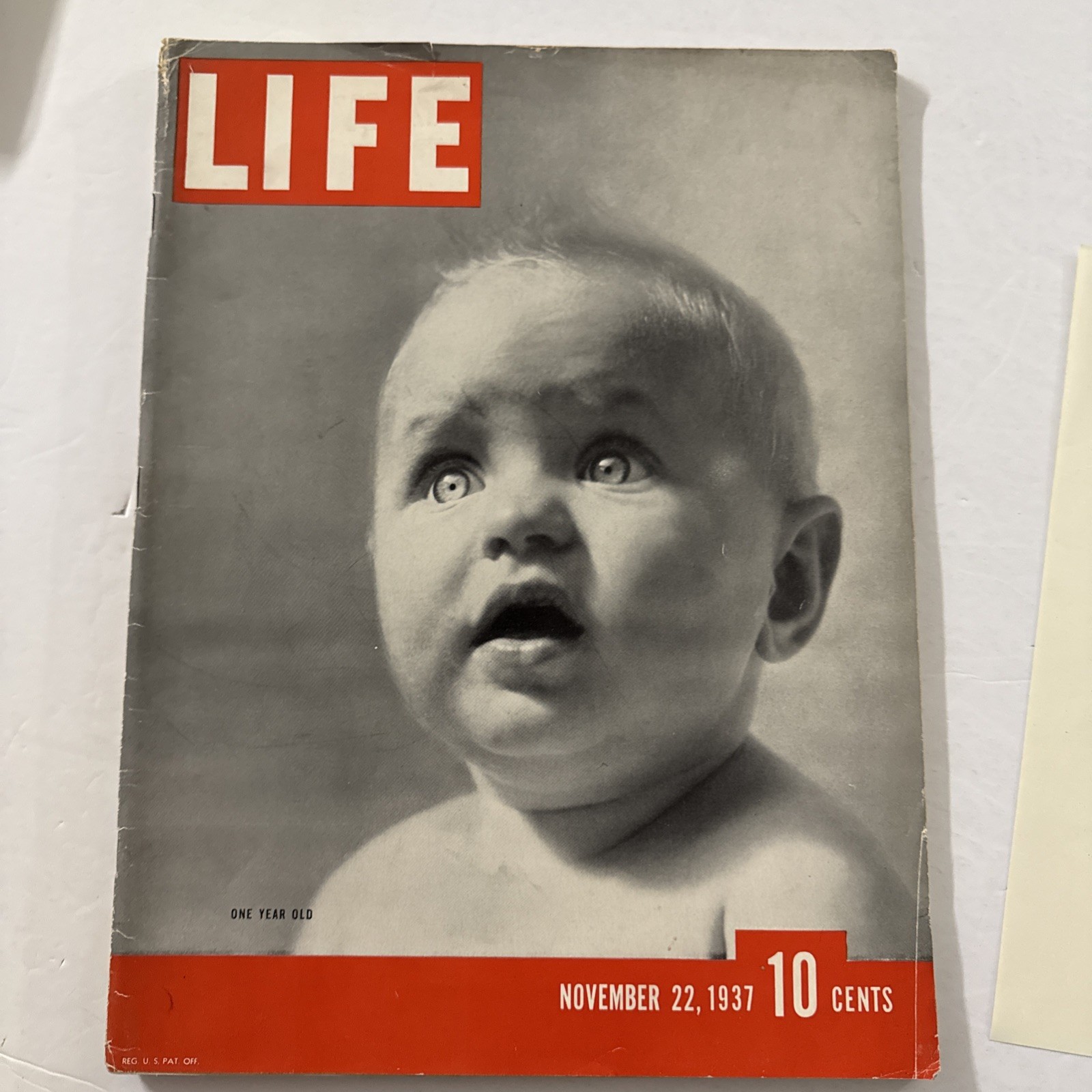 LIFE Magazine Nov 22 1937 Baby Cover Vintage Original w Certificate Sleeve