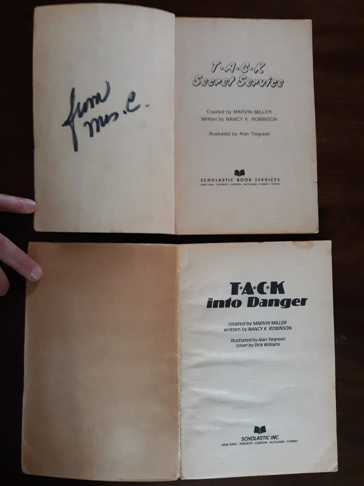 2 Books–T*A*C*K SECRET SERVICE/T*A*C*K INTO DANGER by Miller and Robinson.