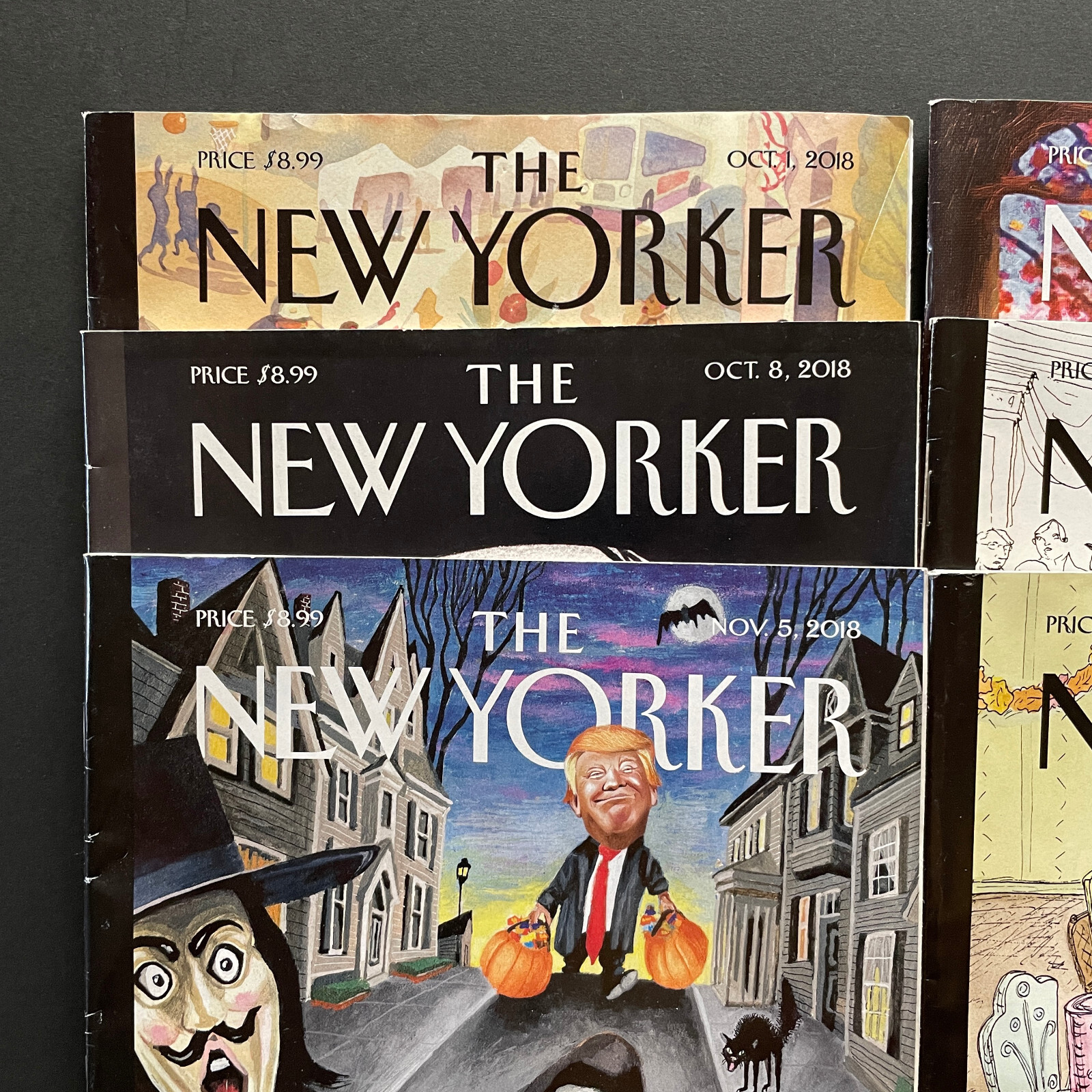 Nine 2018 New Yorker Magazine Issues • No Subscription Labels!