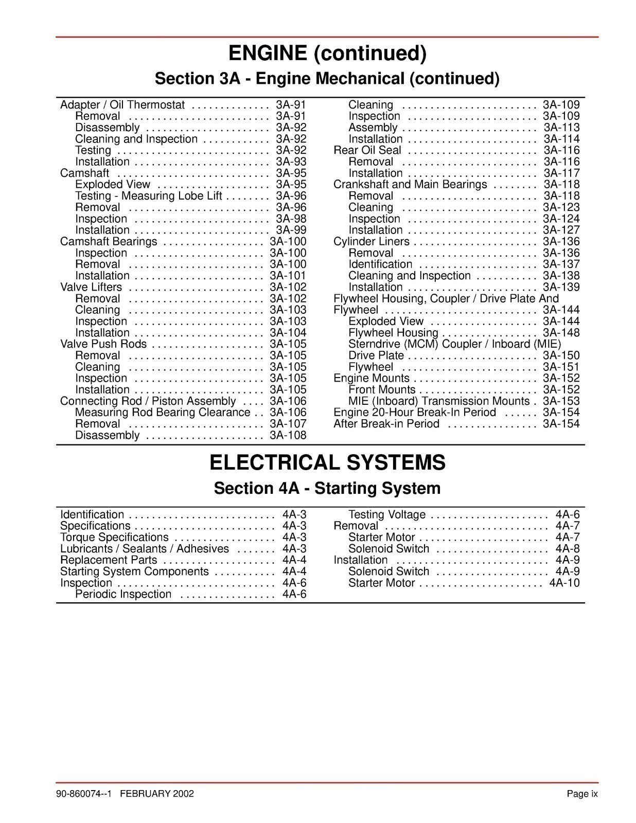 Mercury Mercruiser #22 Service Manual In-Line Diesel D2.8L D4.2L D-Tronic COVERE