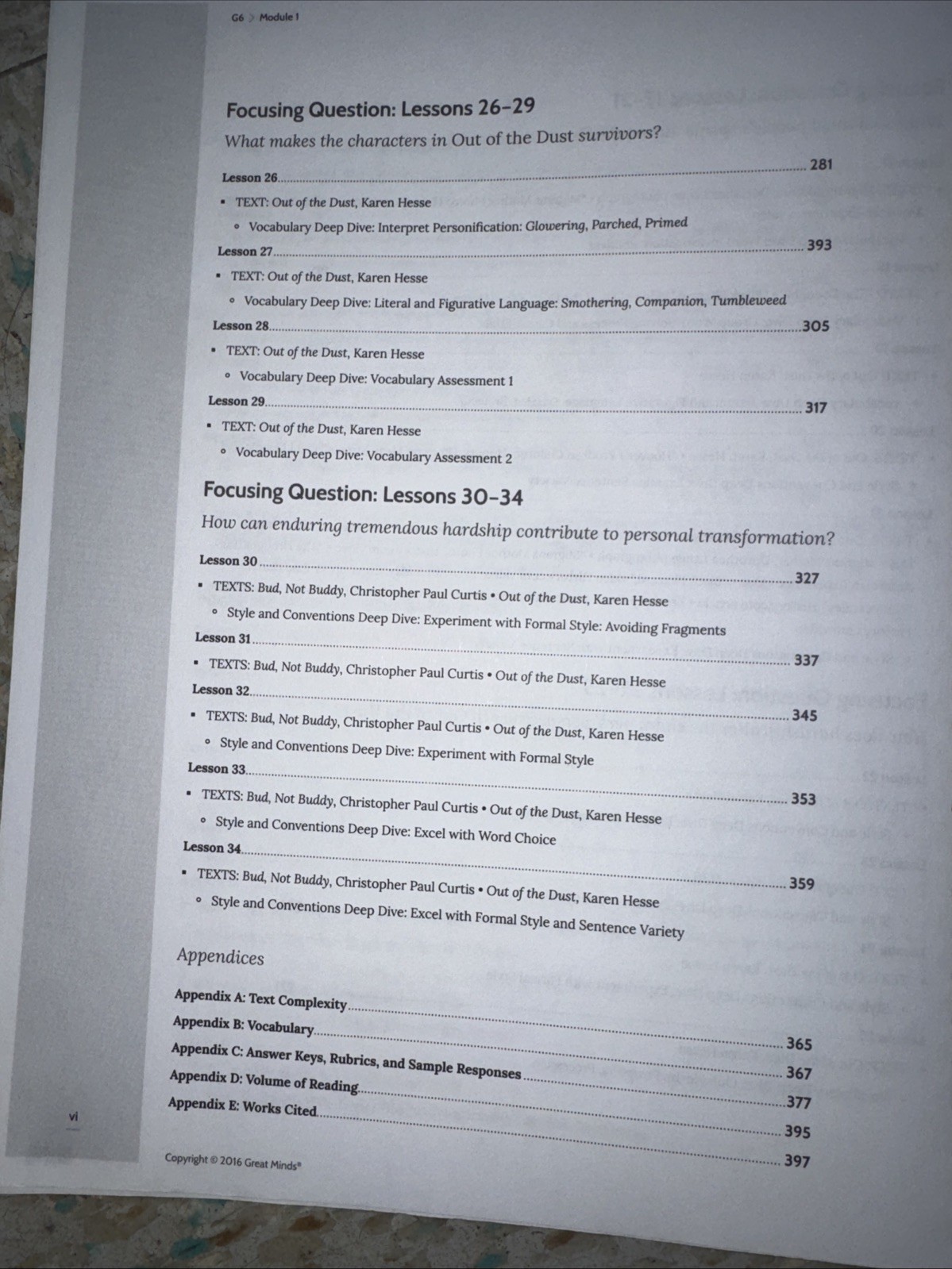 Great Minds Wit & Wisdom Grade 6 Module 1 Great Depression Teacher’s Ed VGC