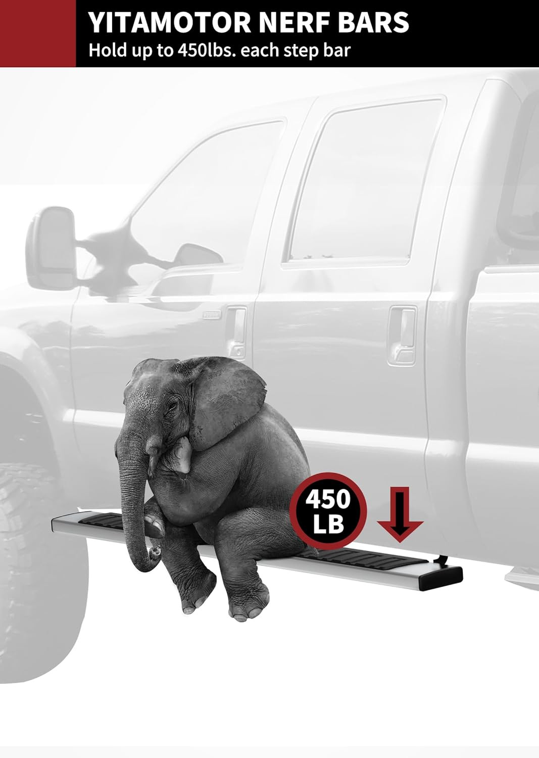 6.5 Inches Running Boards Compatible with 2019-2026 Chevy Silverado/Gmc Sierra 1
