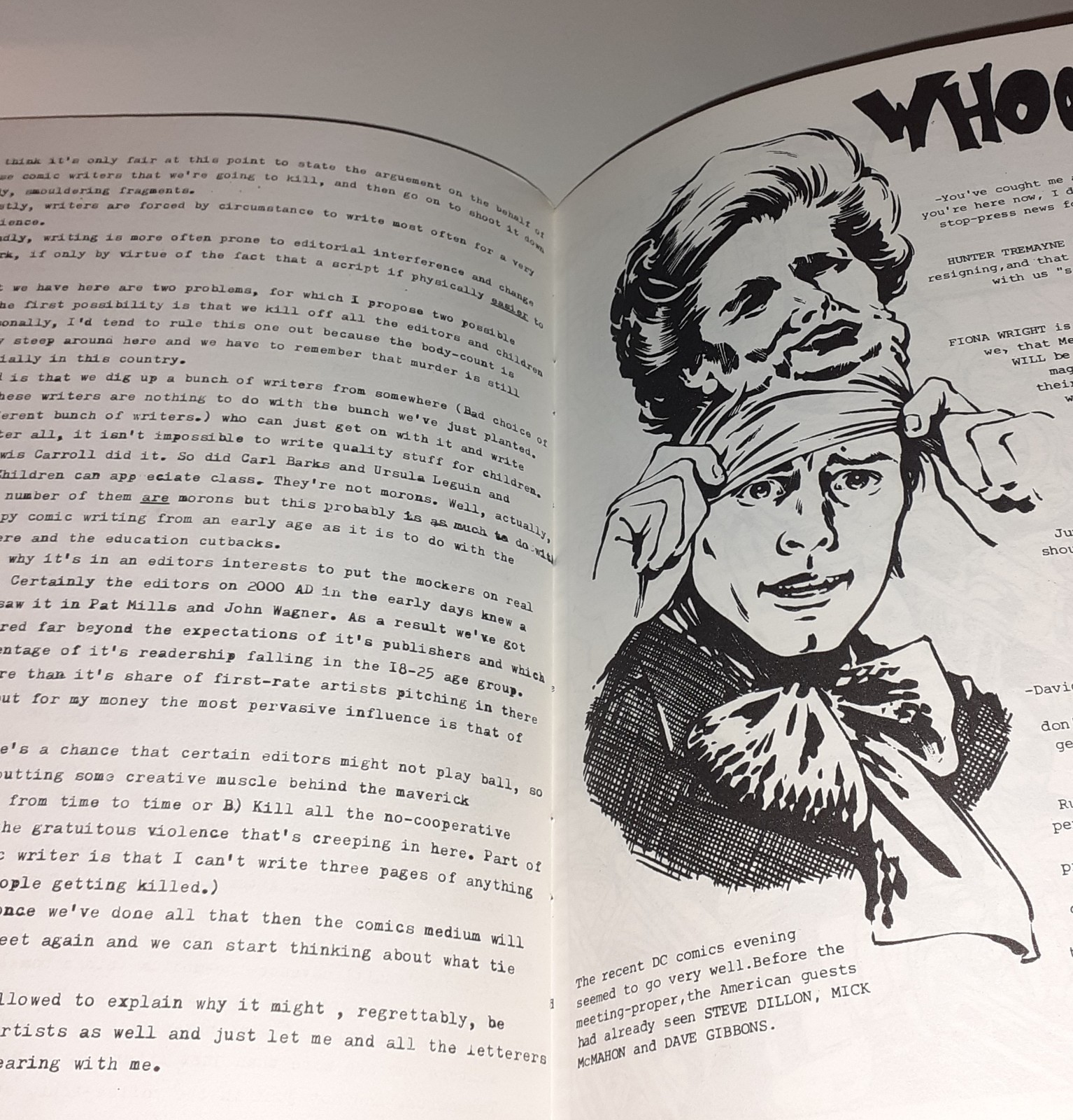 SSI JOURNAL 45 fanzine UK 1982 ALAN MOORE “DIE POOR!” Captain Britain Miracleman