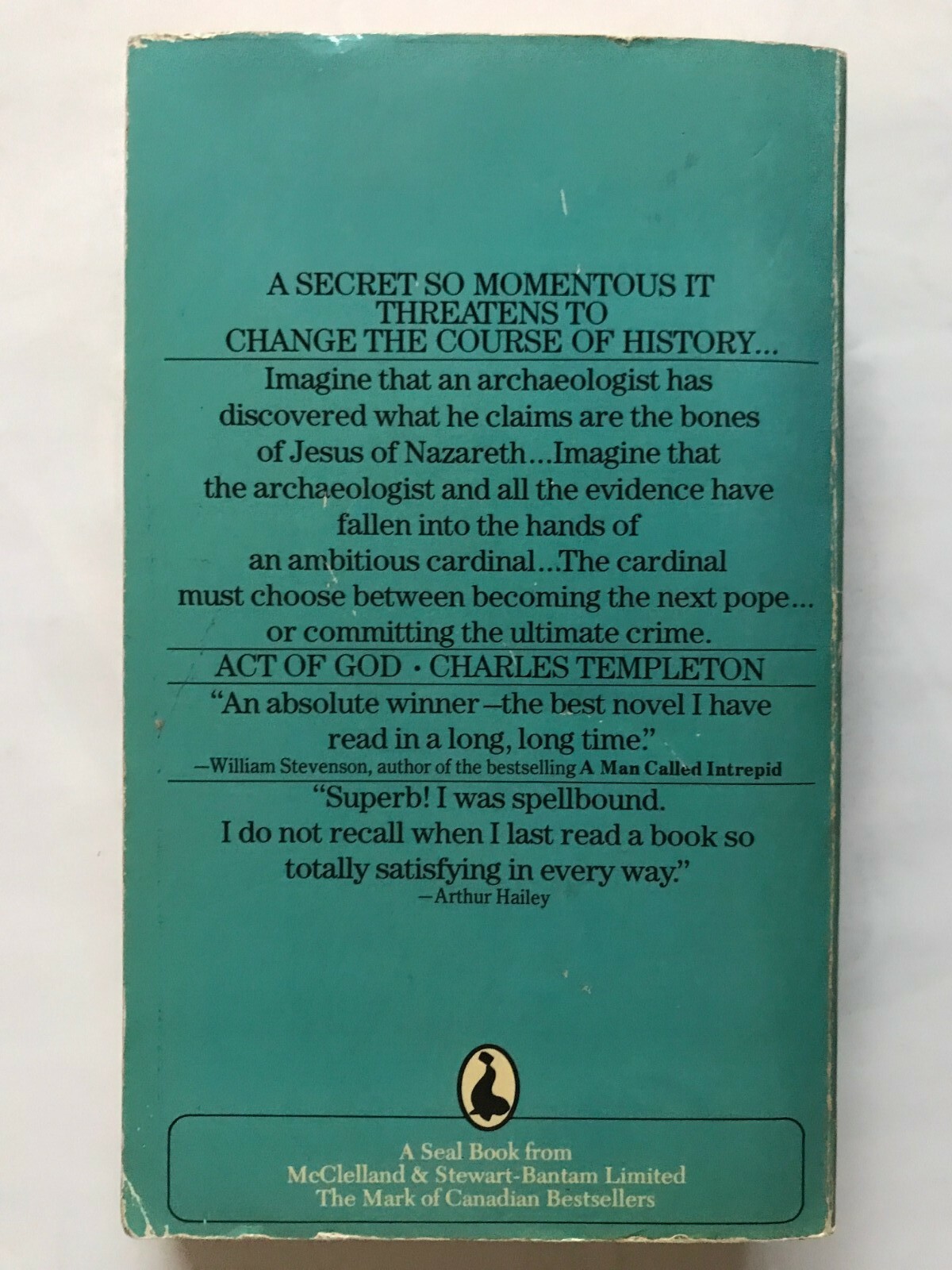 Act of God by Charles Templeton Paperback 367 pages, Published by Seal Books 197