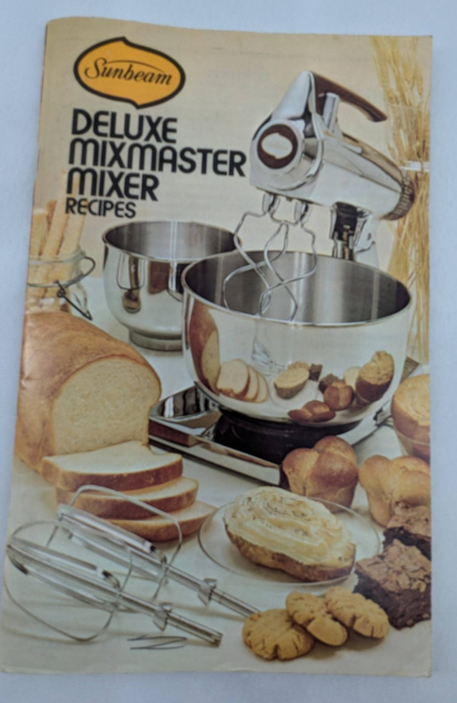Vintage Sunbeam Deluxe Mixmaster Mixer Recipes Cookbook 1975