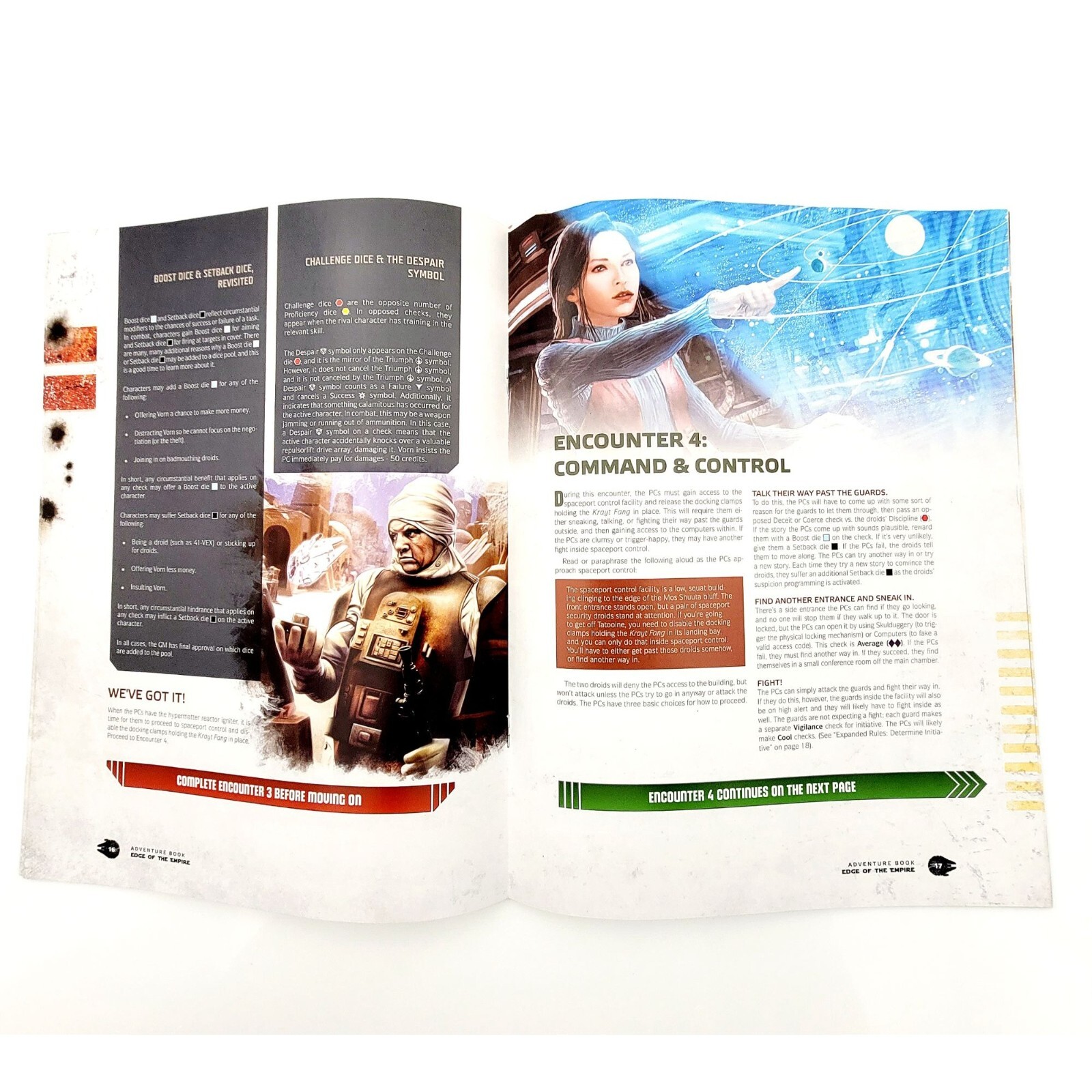 Star Wars Edge of the Empire Beginner Game Adventure Book & Rulebook