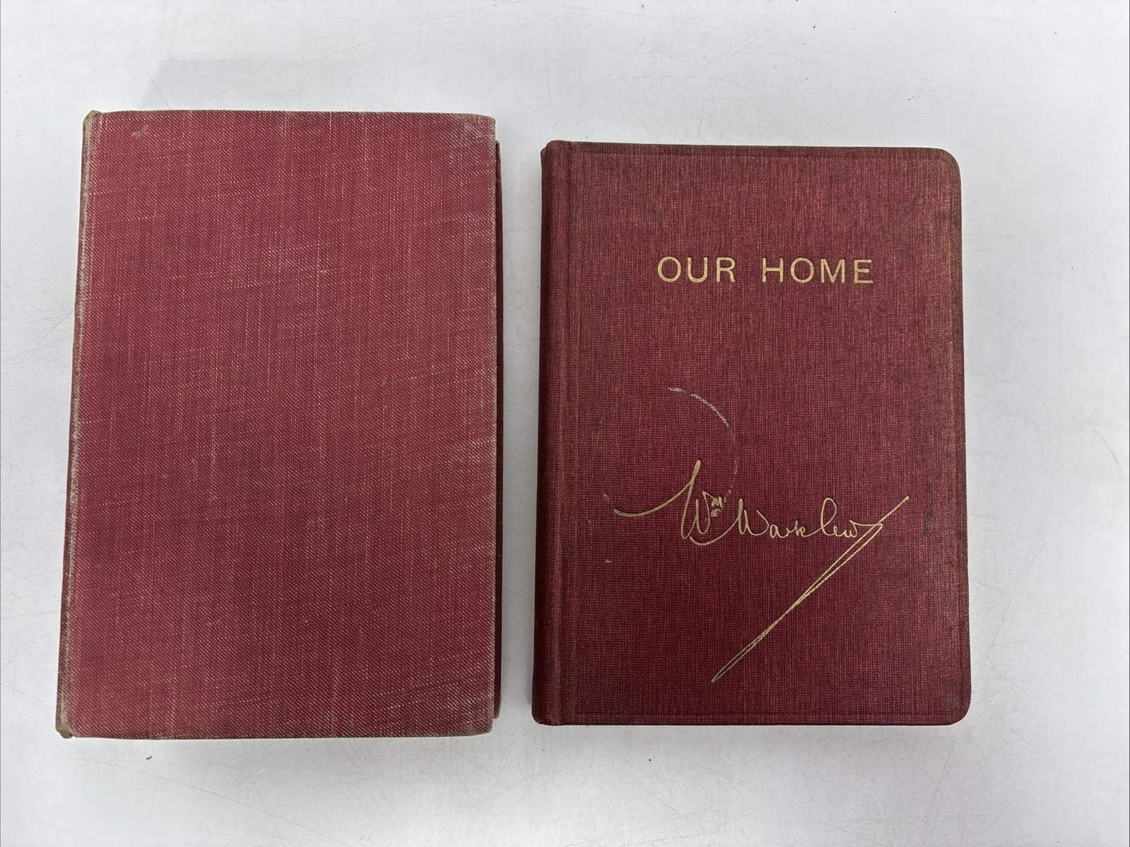 Small Old Red Books for Decoration. 10.5cm shelf space. Max. 17.5cm Tall