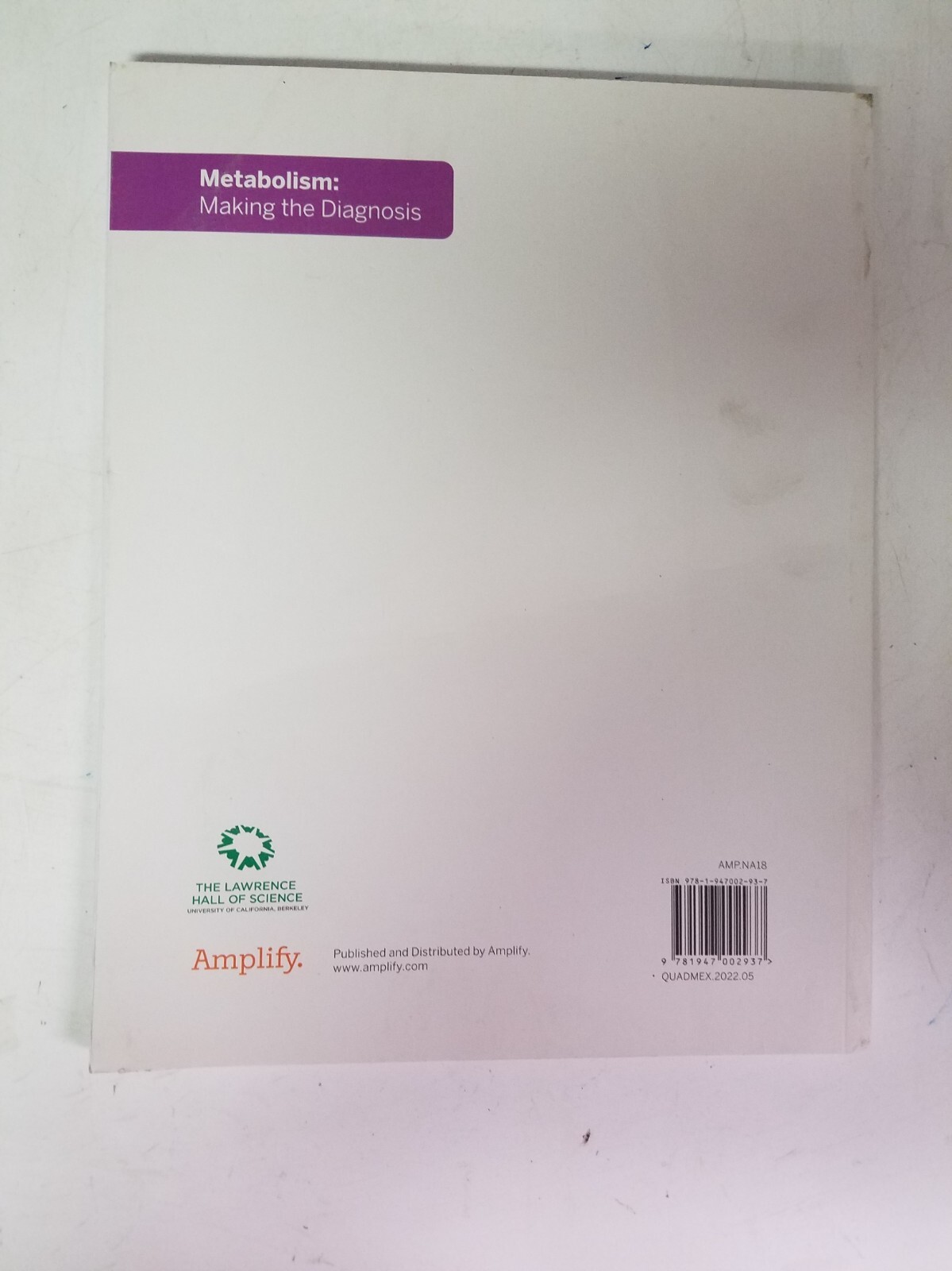 Amplify Science Grade 6 Metabolism Investigation Ntbks W/Article Compilation