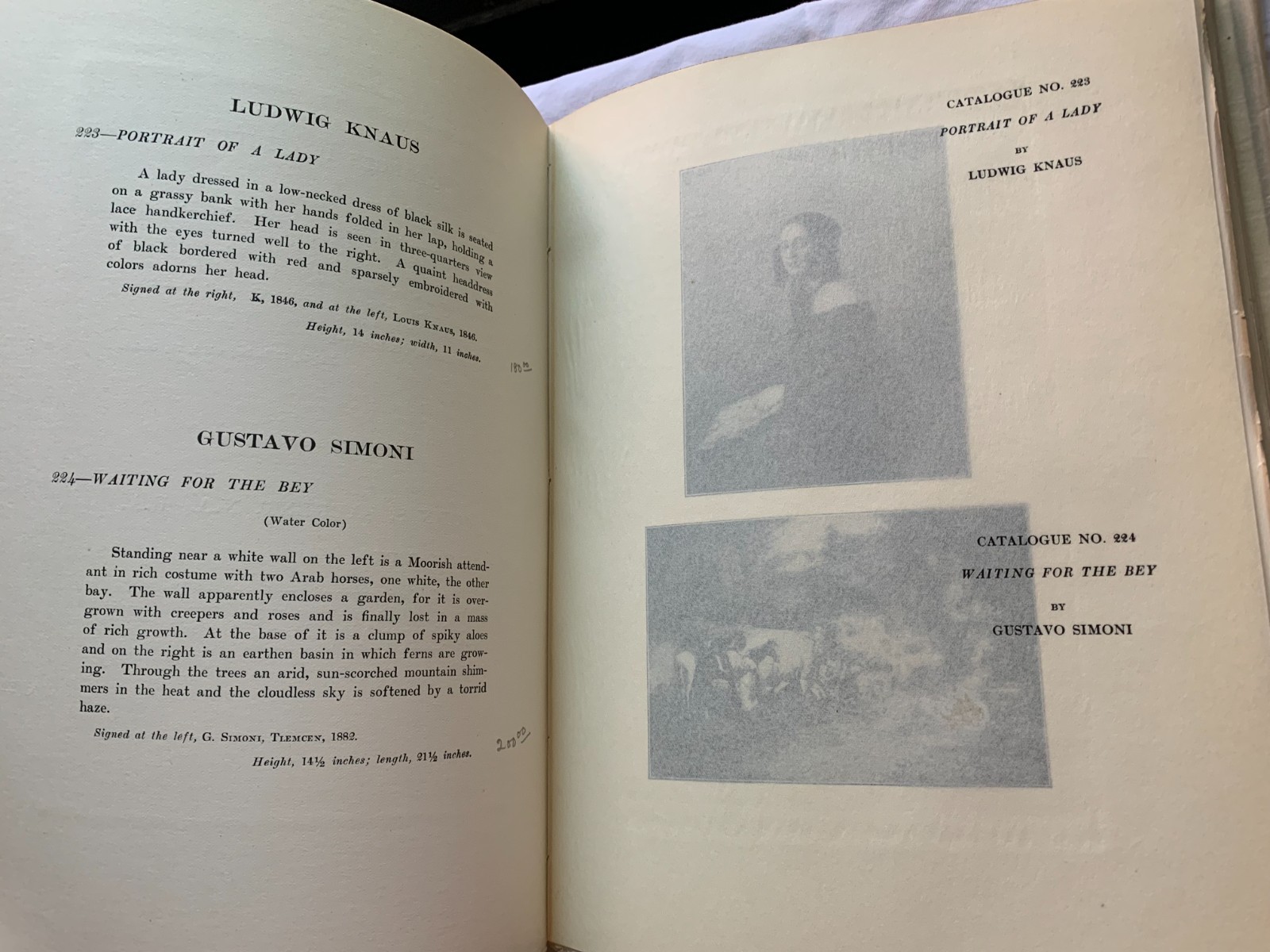 ILLUSTRATED ART CATALOGUE~ PRIVATE COLLECTION OF THE LATE FREDRICK S. GIBBS 1904