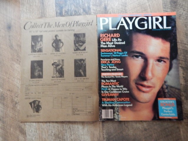 2 Vintage Playgirl Magazines-May 1985 Christopher Reeve & June 1985 Richard Gere