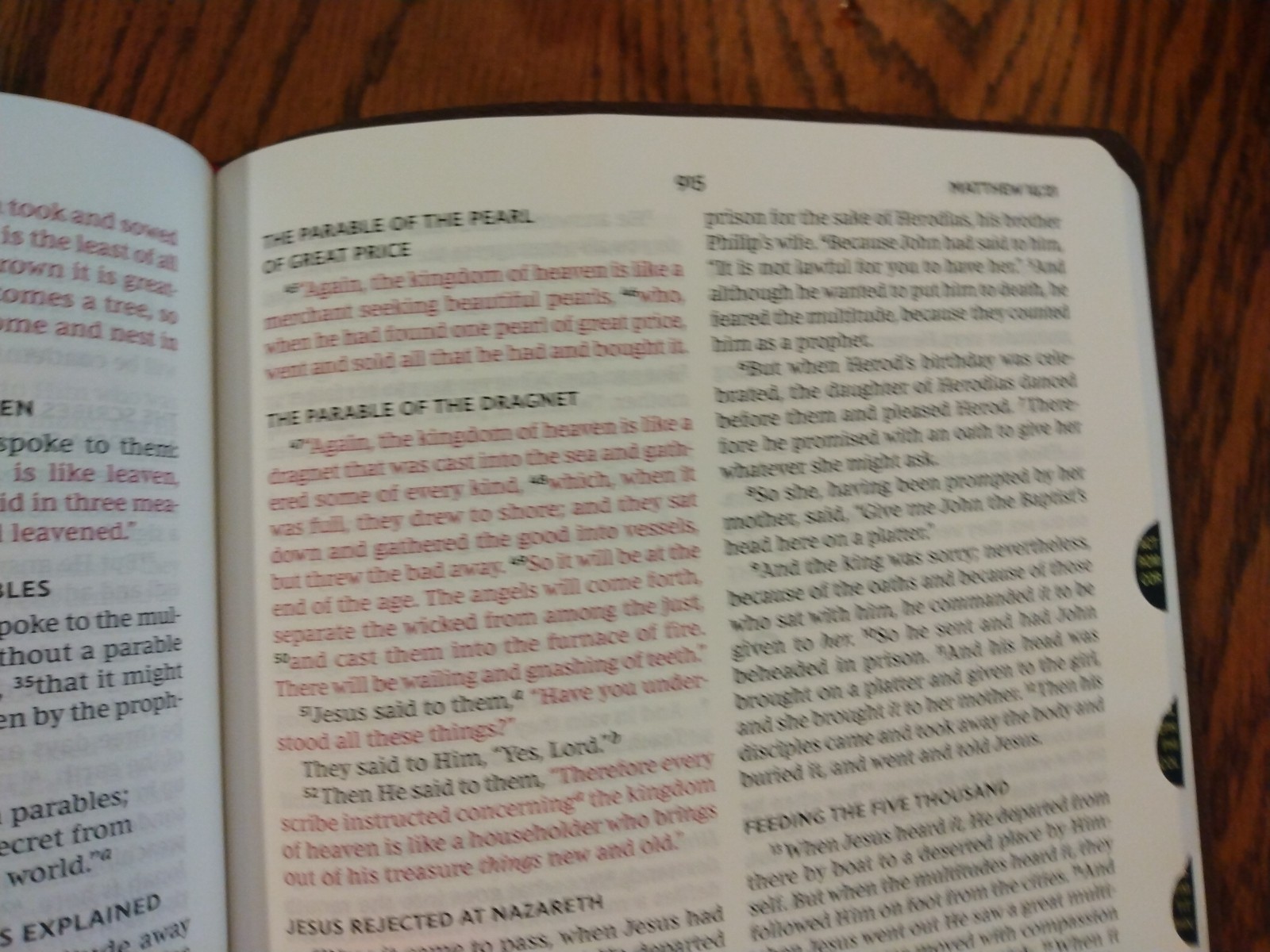 NKJV LARGE PRINT Thinline Bible Thumb Indexed- $134.99 Retail – Genuine Leather