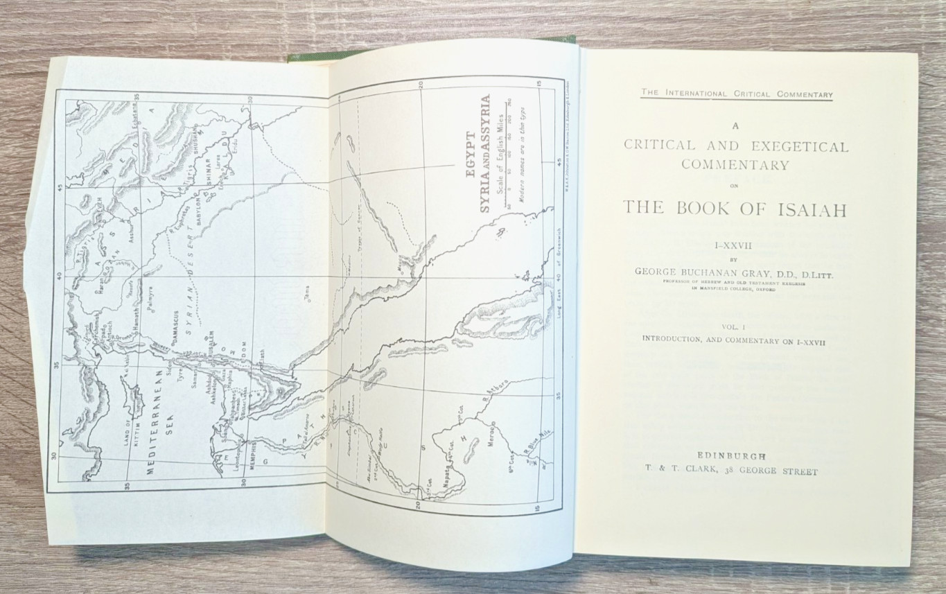 ICC Isaiah I-XXVII George Buchanan Gray 1969 Hardcover T&T Clark Commentary