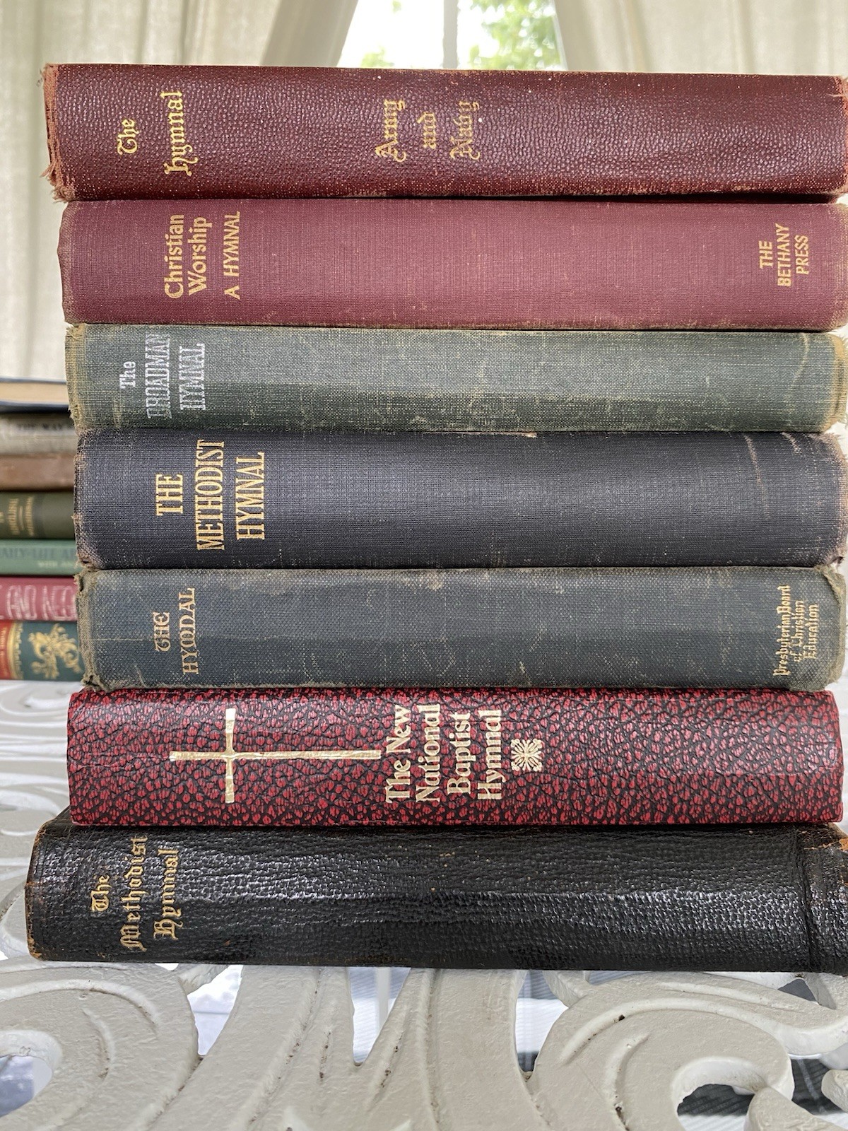 7 Vintage Hymn Hymnals Church Gospel Songs Army Navy Baptist Methodist Broadman