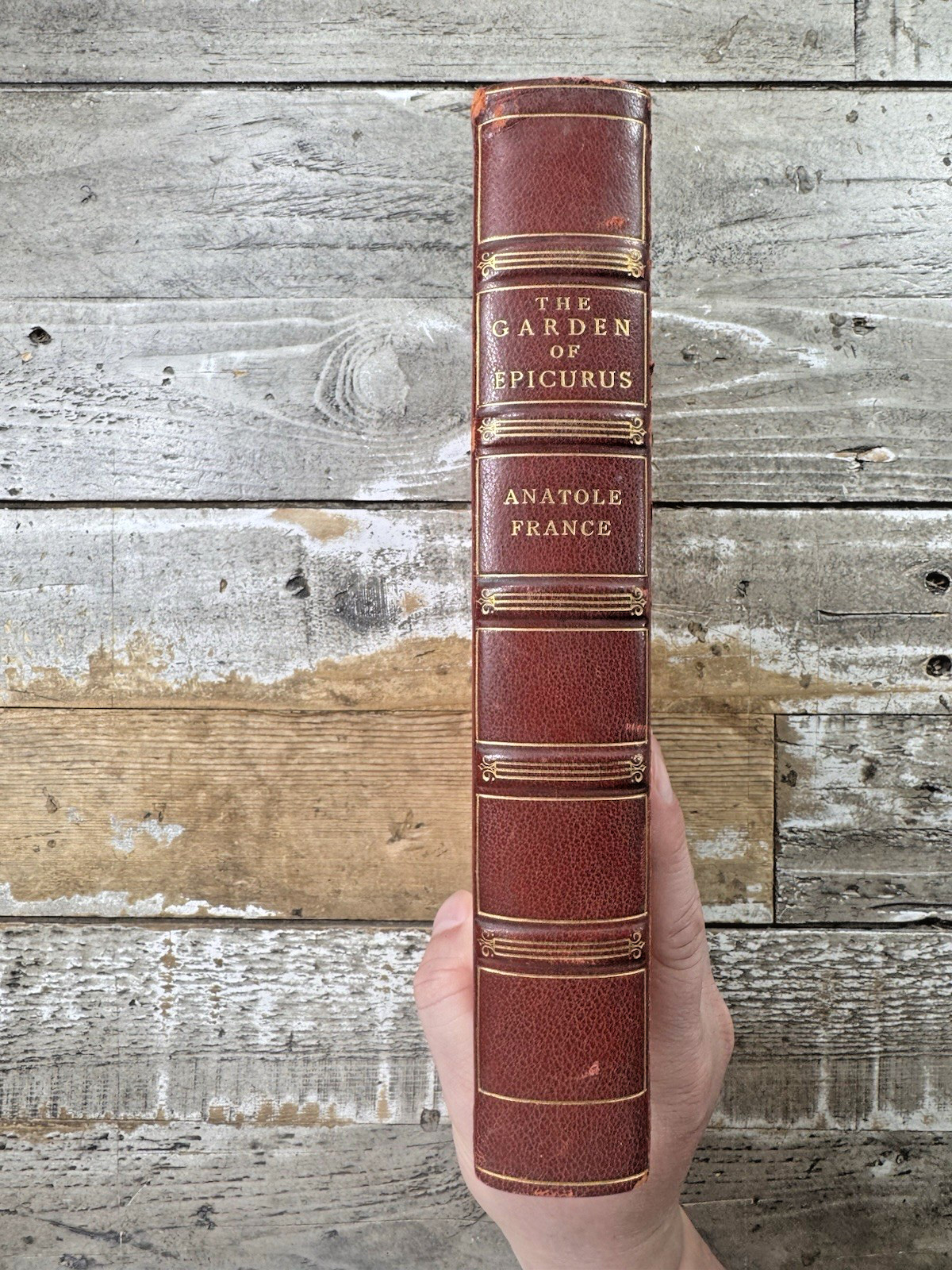 1922 Antique Novel “The Garden of Epicurus” Anatole France, Fine Binding