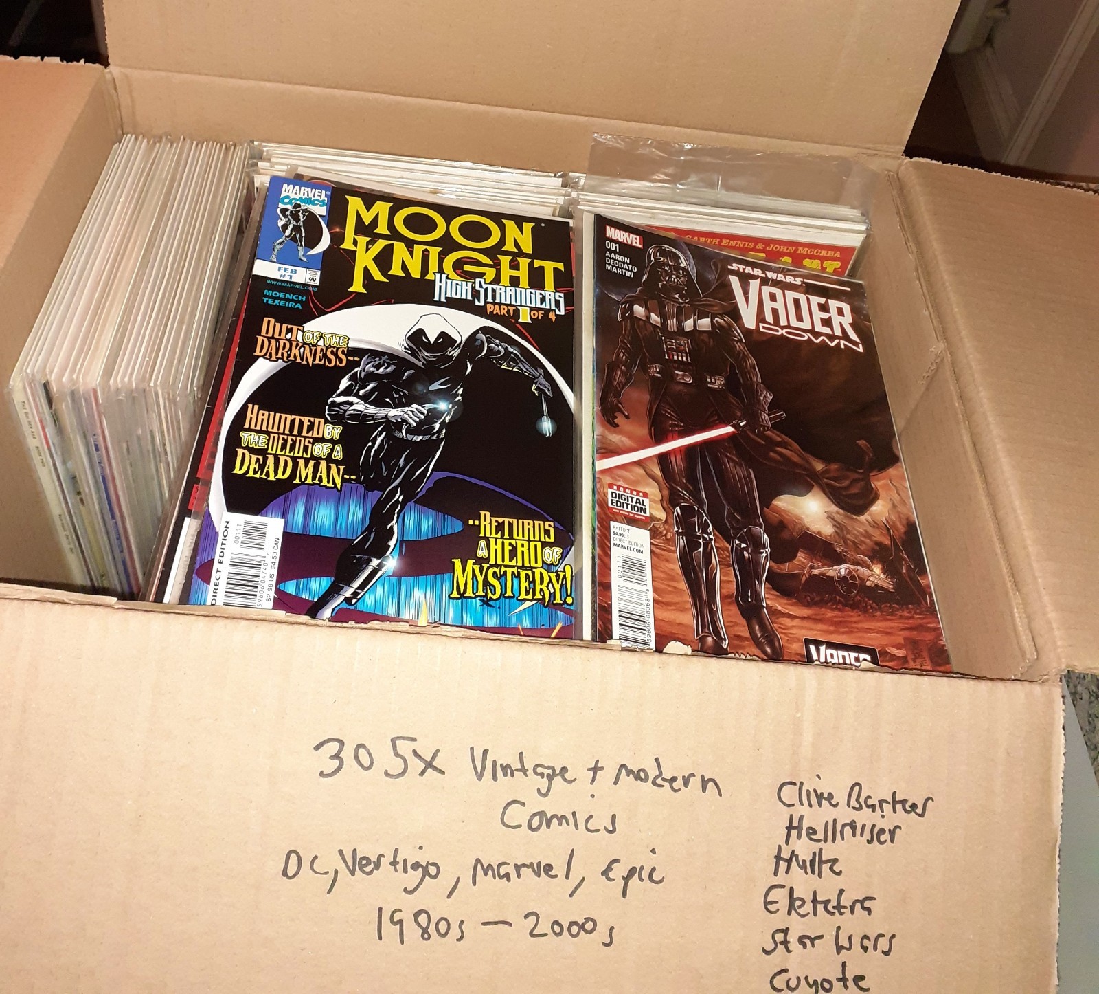 306x Huge COMICS lot 1980s 2000s Hellraiser Elektra Star Wars Hulk Vertigo Epic