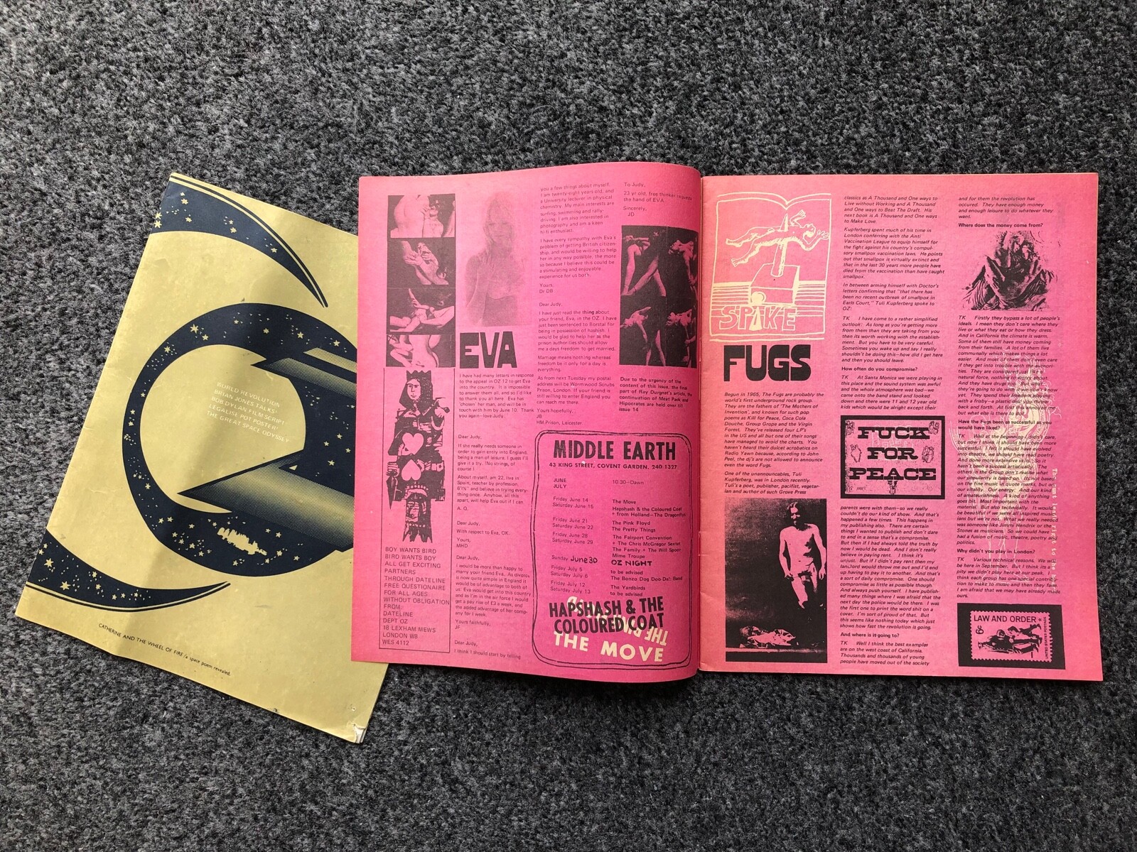 OZ MAGAZINE No.13 with ‘Catherine and the Wheel of Fire’ poster, June 1968