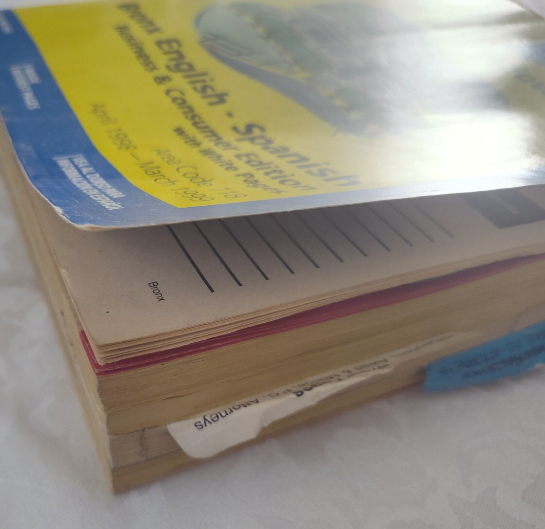 Bell Atlantic Yellow Pages NY Bronx English-Spanish Area Code 719