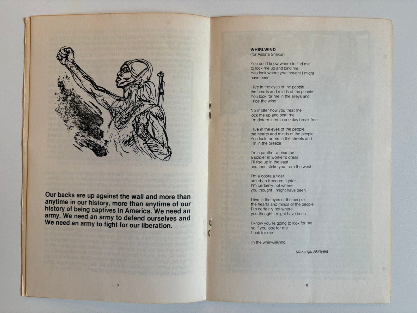 From Somewhere in the World Assata Shakur Speaks Original Pamphlet 1980