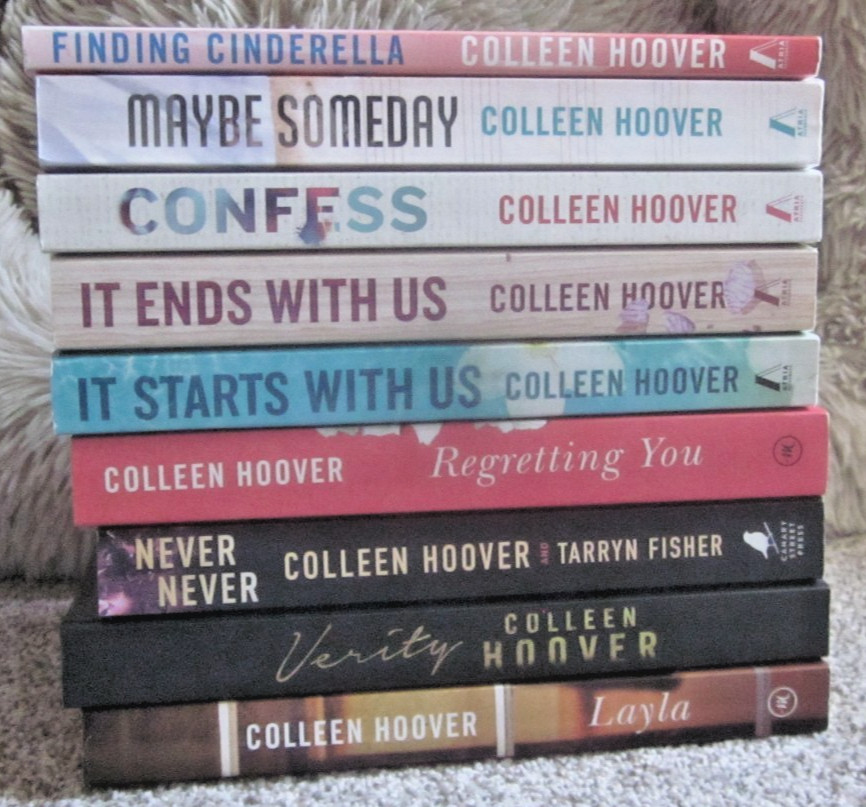 COLLEEN HOOVER BOOK LOT / 9SC / ROMANCE-CONTEMPORARY FICTION / 2013-2023
