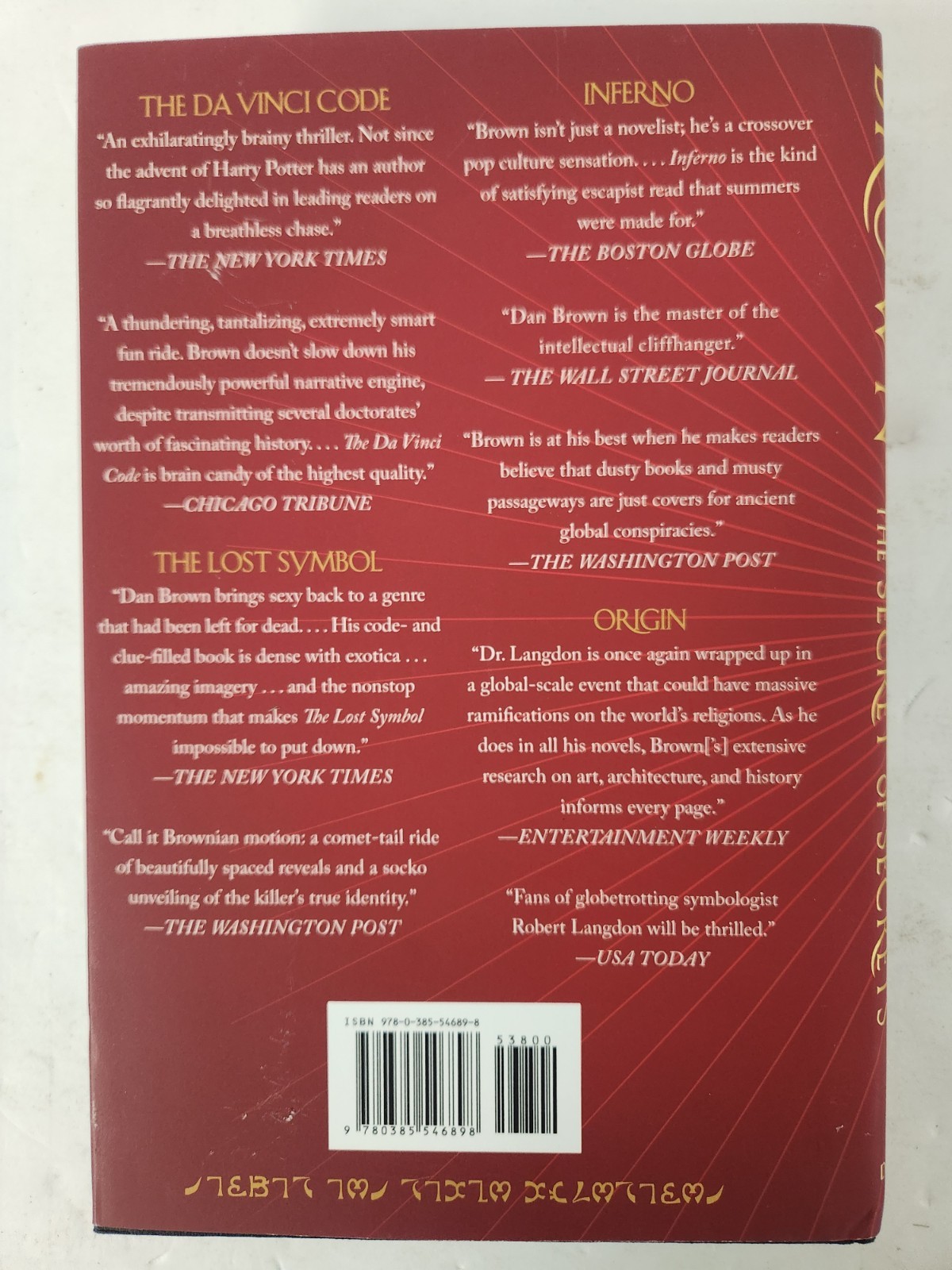 Secret of Secrets : A Novel by Dan Brown (2025, Hardcover)
