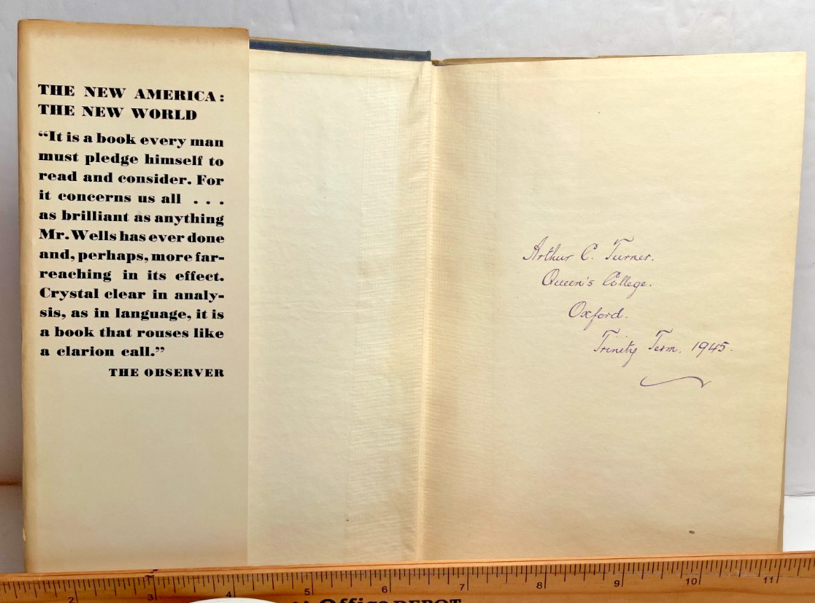 H G Wells / The New America: The New World, United Kingdom 1st Edition 1935