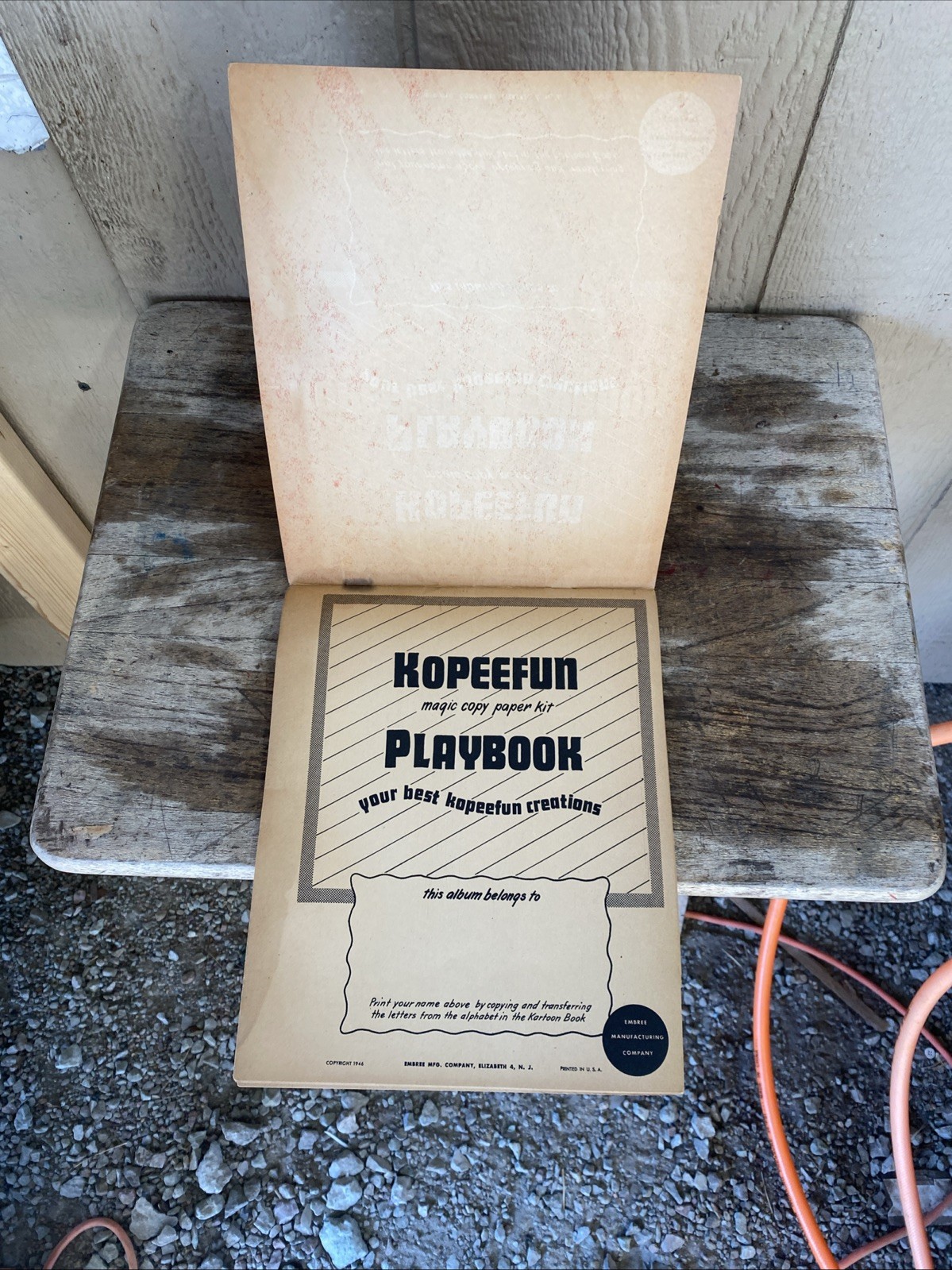 Vtg 1946 Kopeefun More Fun Playbook Embree Elizabeth, NJ Mfg Unused