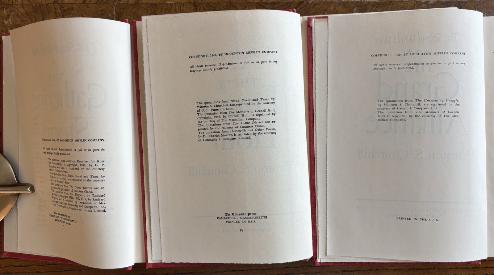 Winston Churchill Second World War Complete 6 Volume Set BOMC Dust Jackets