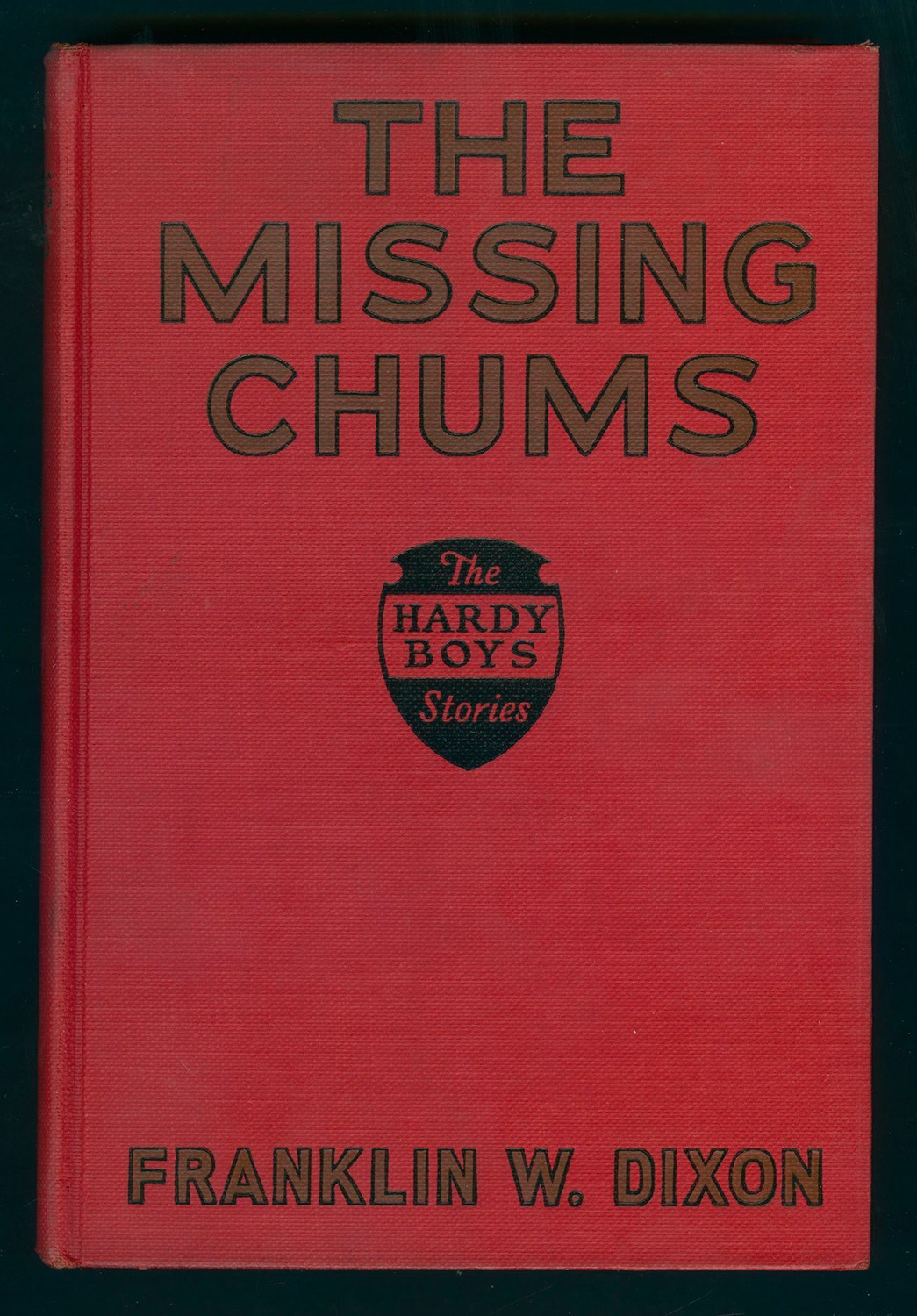 Red Book HARDY BOYS #4 “The Missing Chums” w/DJ