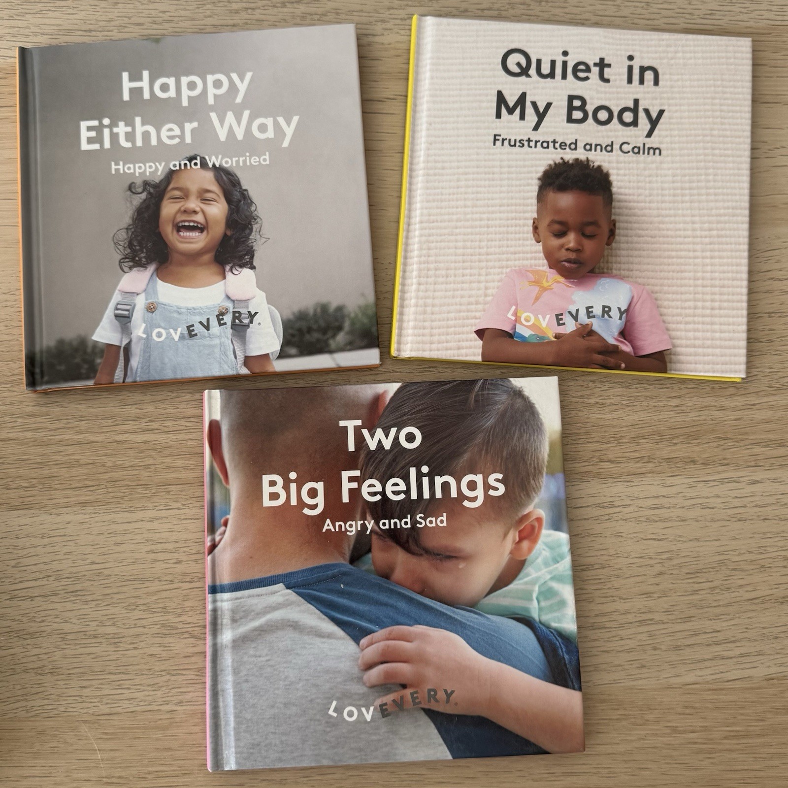 Lot of 3 Lovevery Hardcover Books Quiet In My Body Two Big Feelings Etc