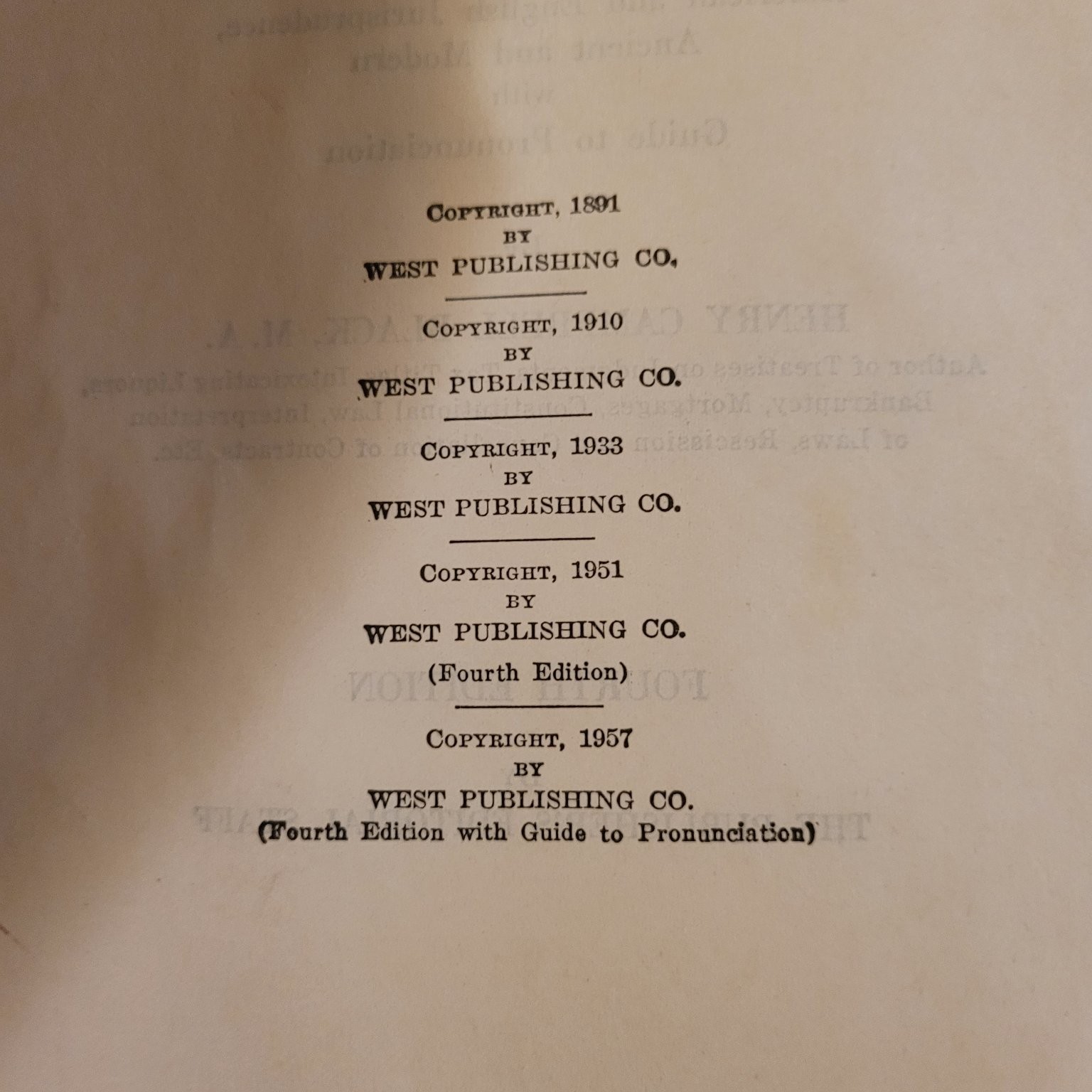 Black’s Law Dictionary Henry Campbell Black 4th Edition 1951 Thumb Indexed
