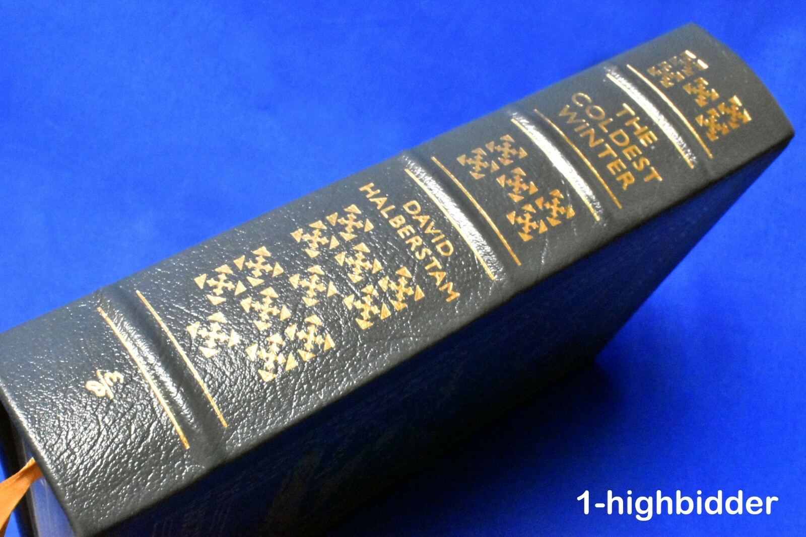 The Coldest Winter Easton Press Halberstam America Korean War Leather + Notes