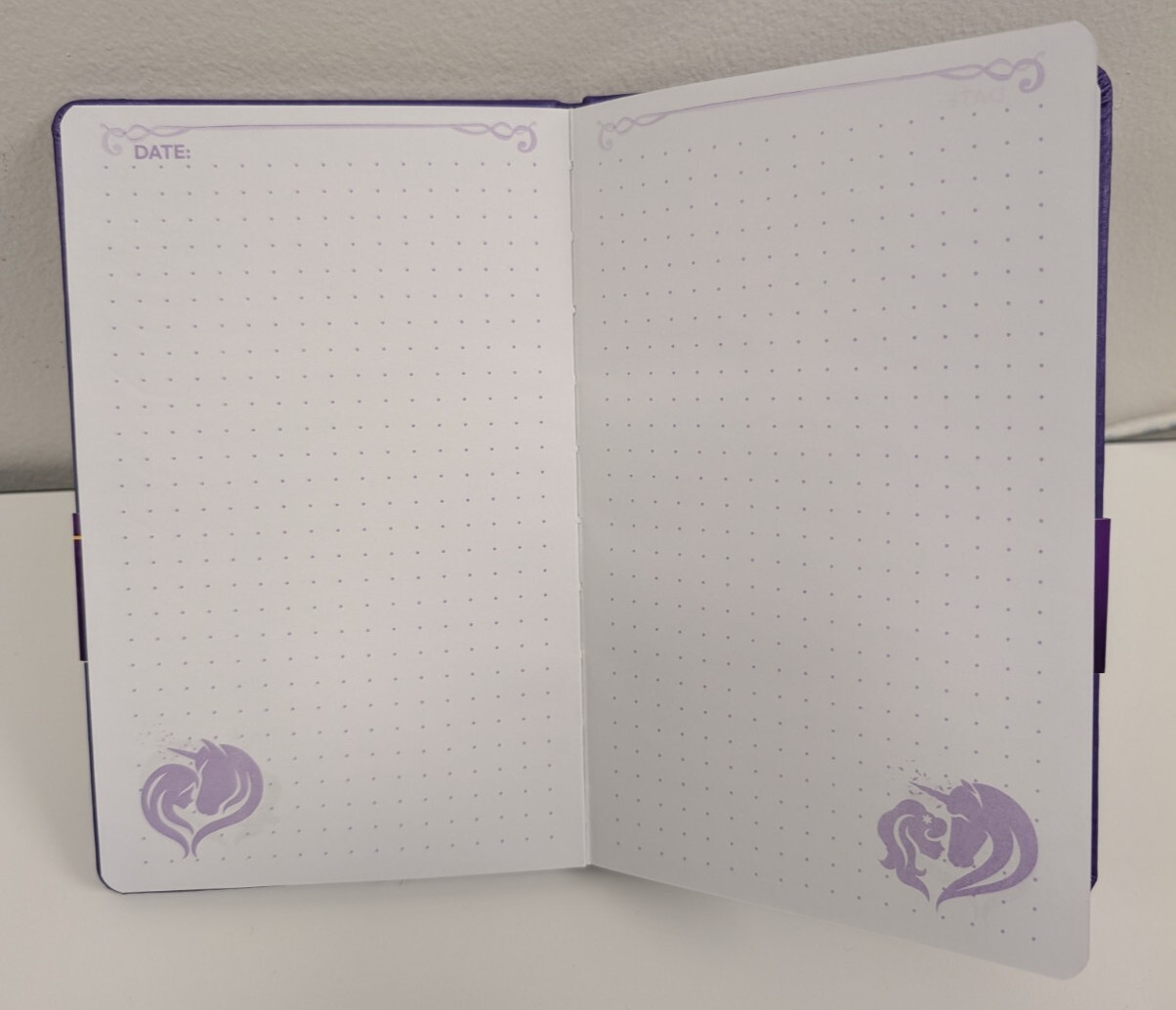 Unicorn Academy 80-Page Vegan Leather Notebook Journal Inkology 5×8″ [USA]
