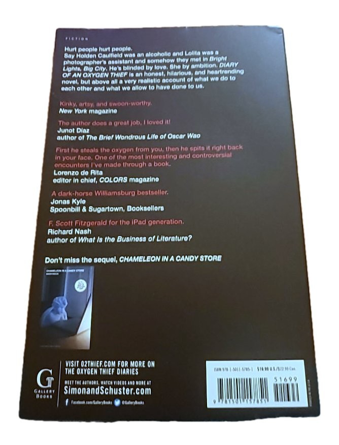 Diary of an Oxygen Thief by Anonymous – 2016 Trade Paperback – Like New
