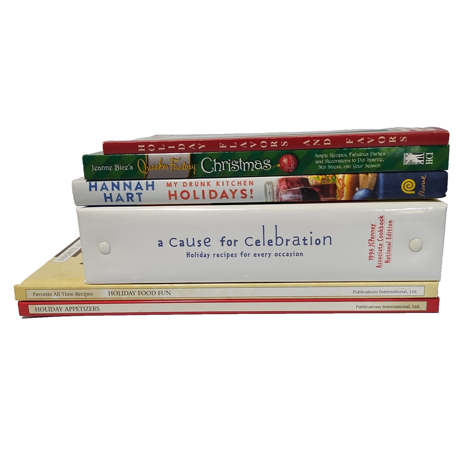 Holiday Cookbooks Lot of 6 Mixed HC & PB Hannah Hart JC Penney Jeanne Bice Plus