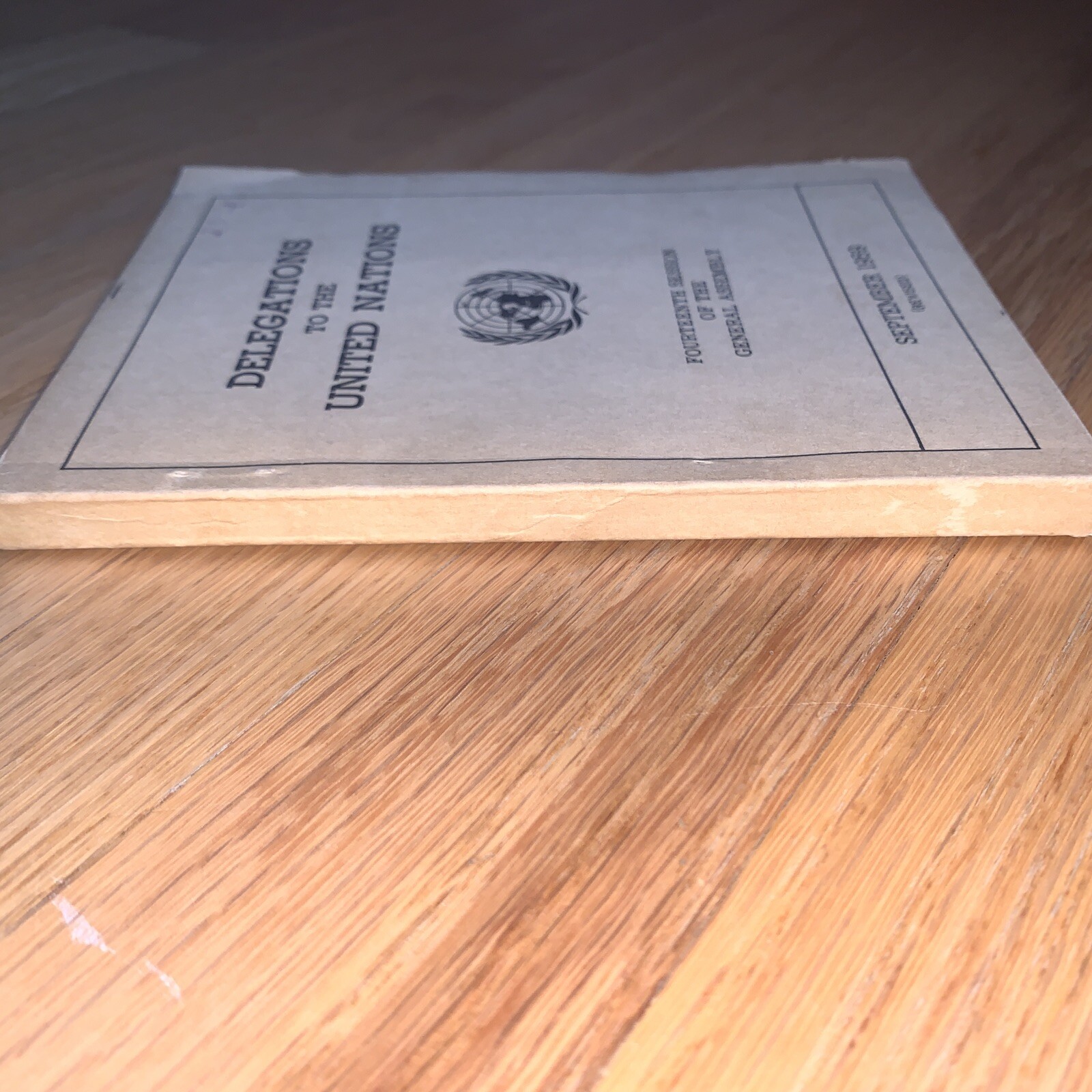 1959 DELEGATIONS TO THE UNITED NATIONS 166 pages
