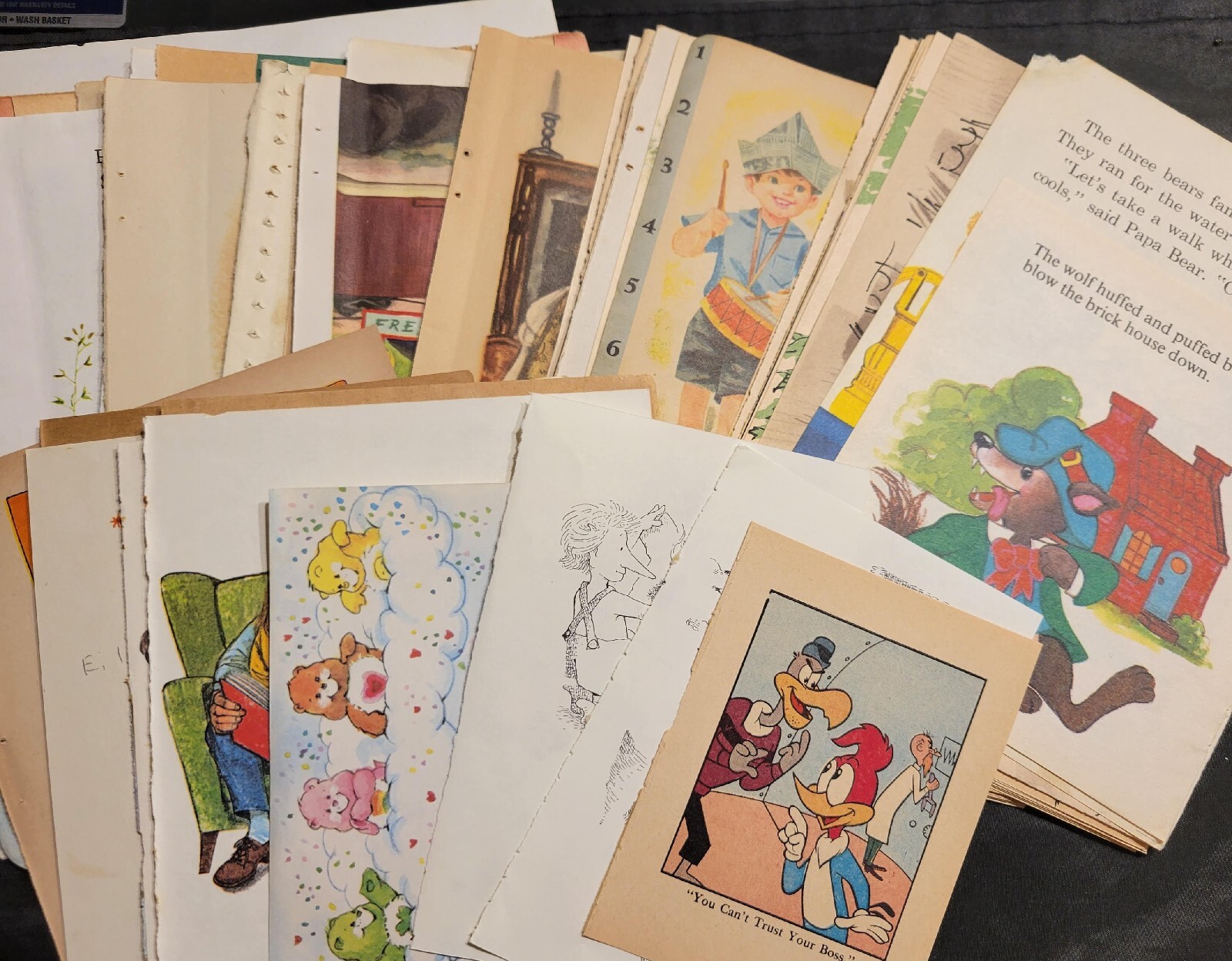 Lot Of 80 Pages From Vintage Children Books. Golden Books, Readers, Whitman