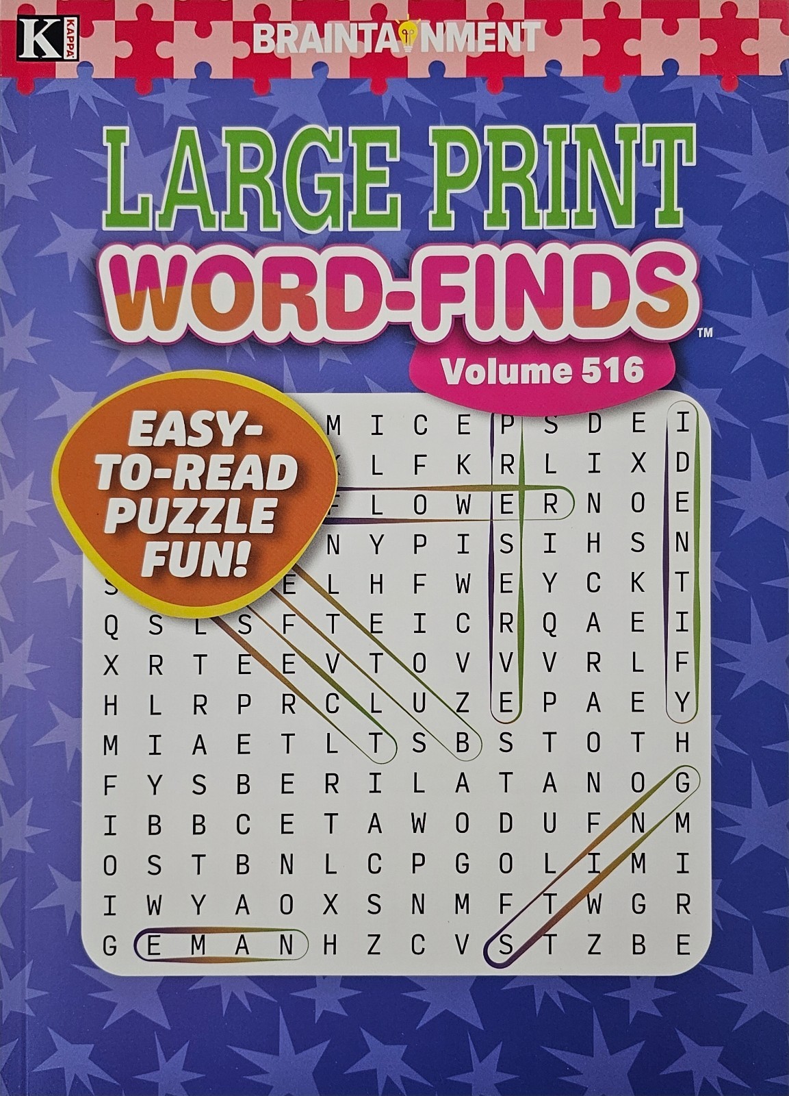 4 New Large Print Word-Finds Puzzle Books Kappa Games Vol #513-516 ~ Search,Hunt