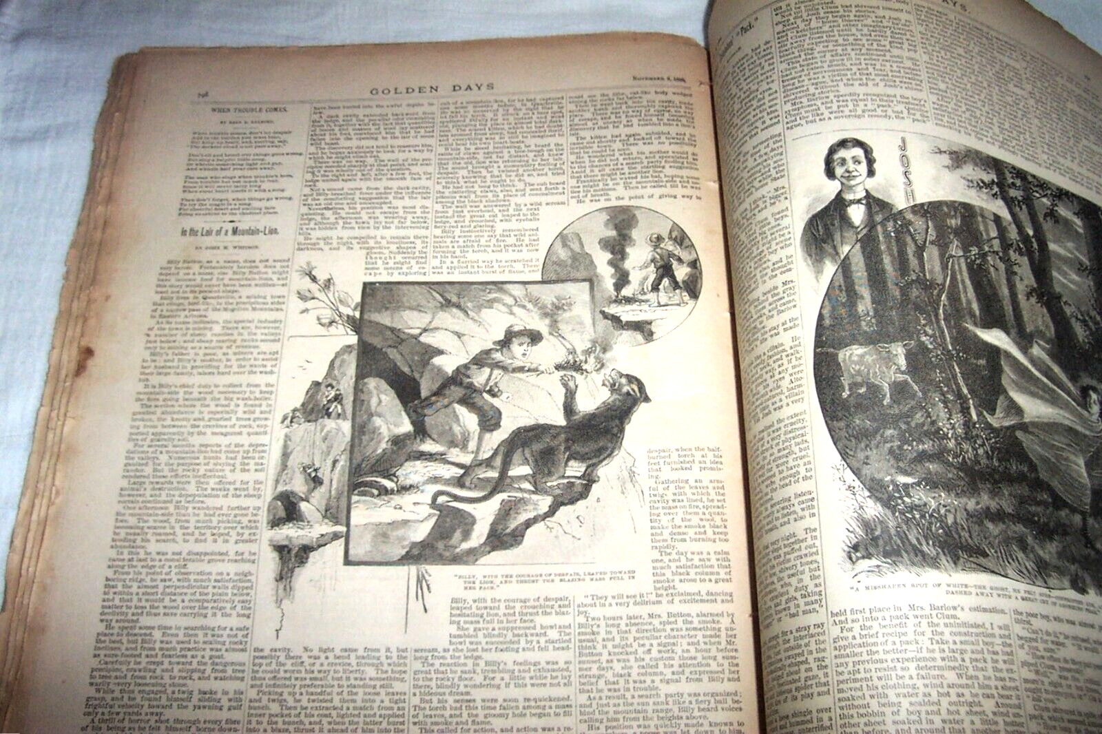 1889 Story Paper Children Halloween Games Astrology Fortune Telling Microscope