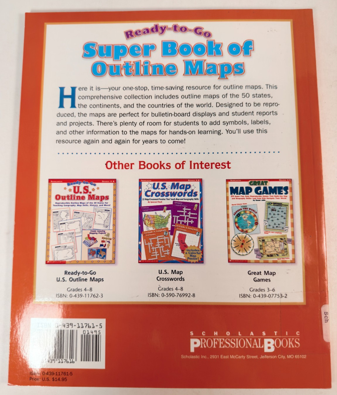 Scholastic Map Bundle of Teacher Resources 6 Book Set Grds 3 – 8 059039598X Good