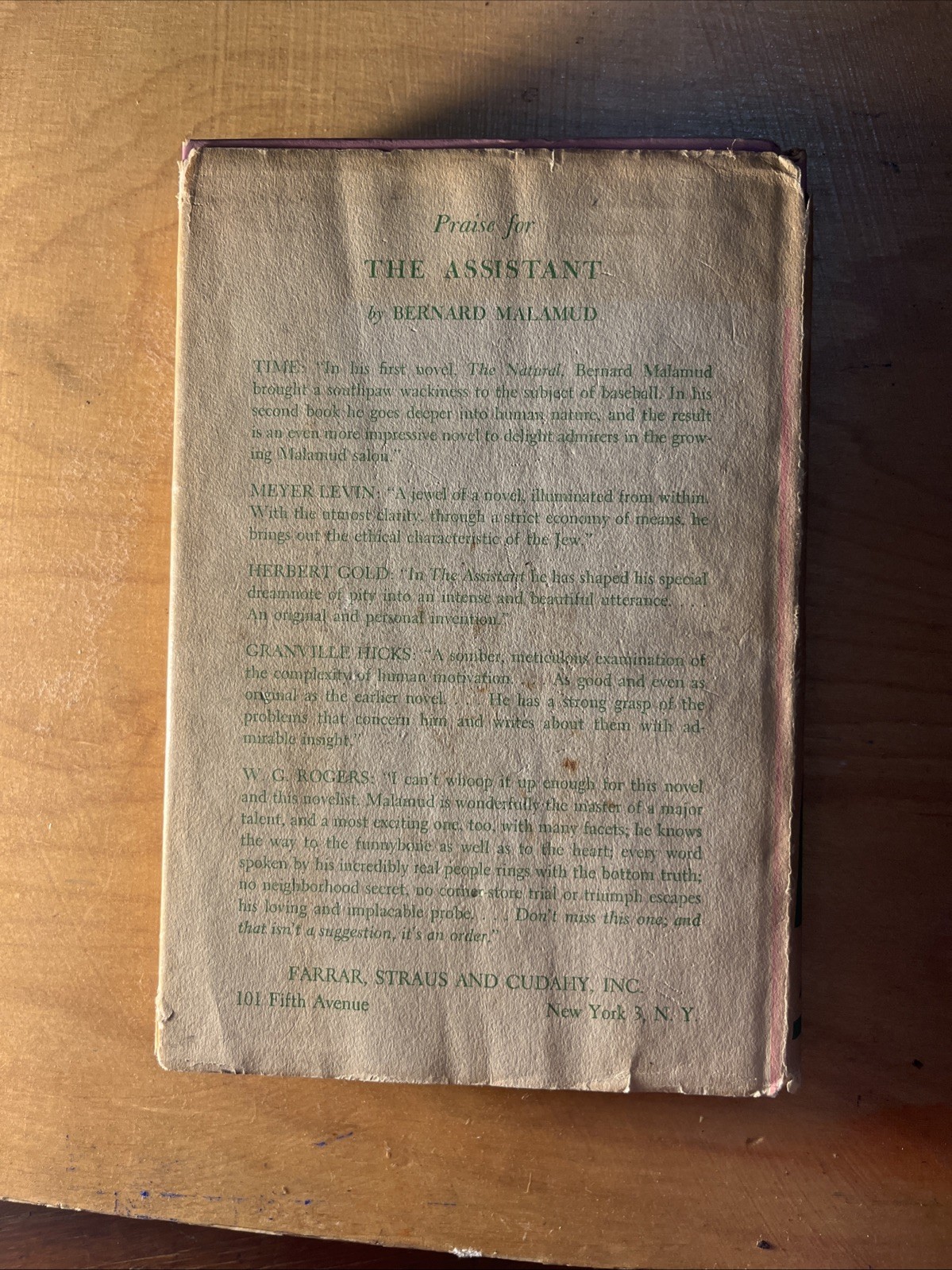 The Magic Barrel Bernard Malamud 1958 HC/DJ 1st Ed. Jewish Lit. America Italy